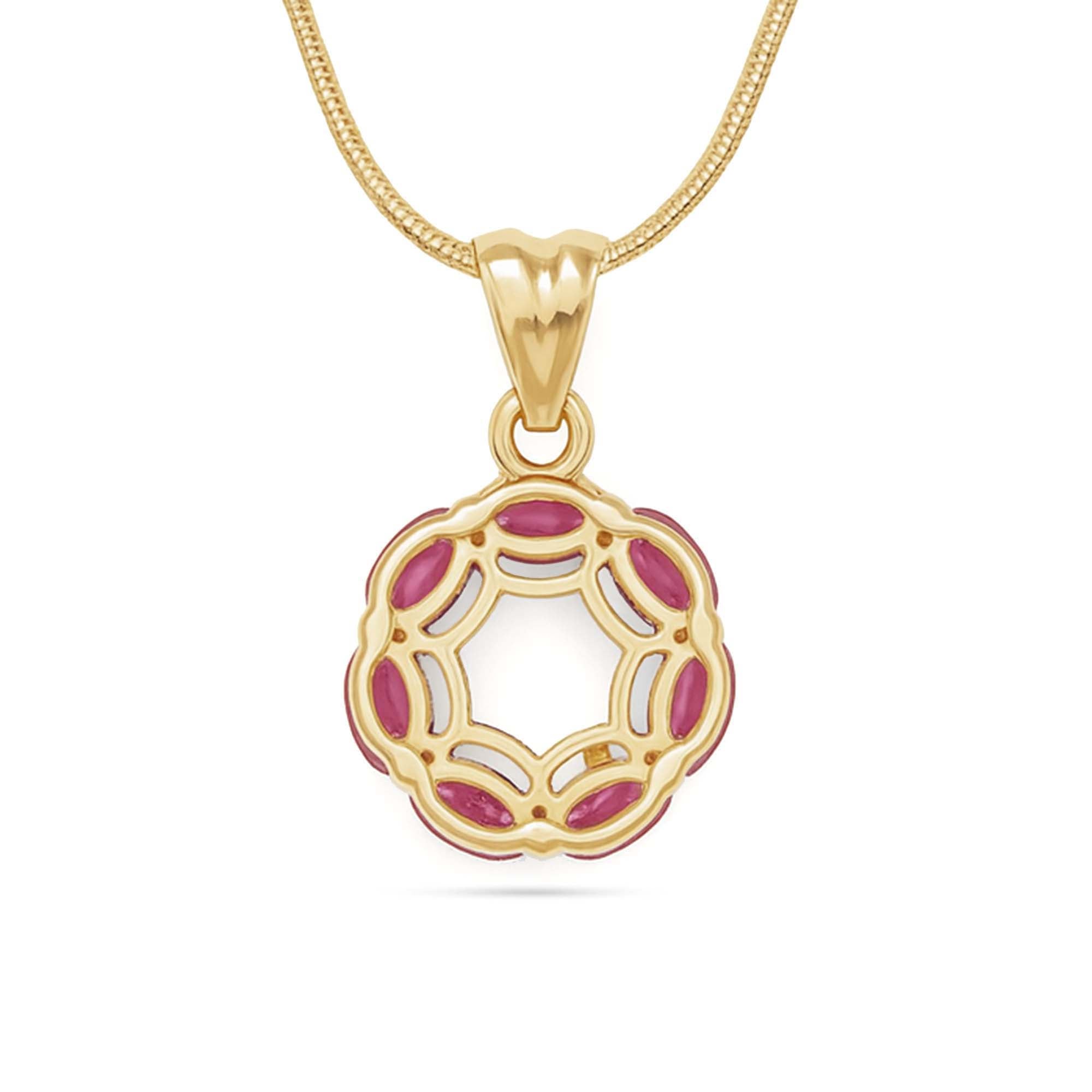 Pink Tourmaline Oval Pendant with Prong Setting