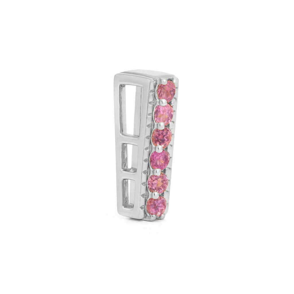 Pink Tourmaline Round Pendant with Prong Setting
