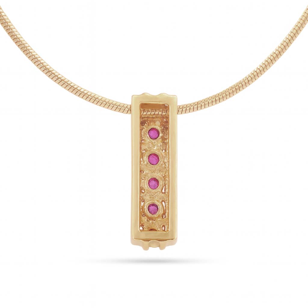 Pink Tourmaline Round Pendant with Prong Setting