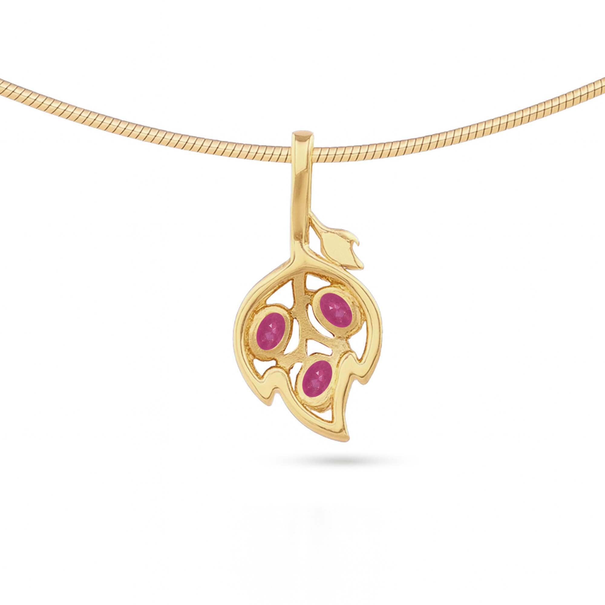 Pink Tourmaline Oval Pendant with Prong Setting