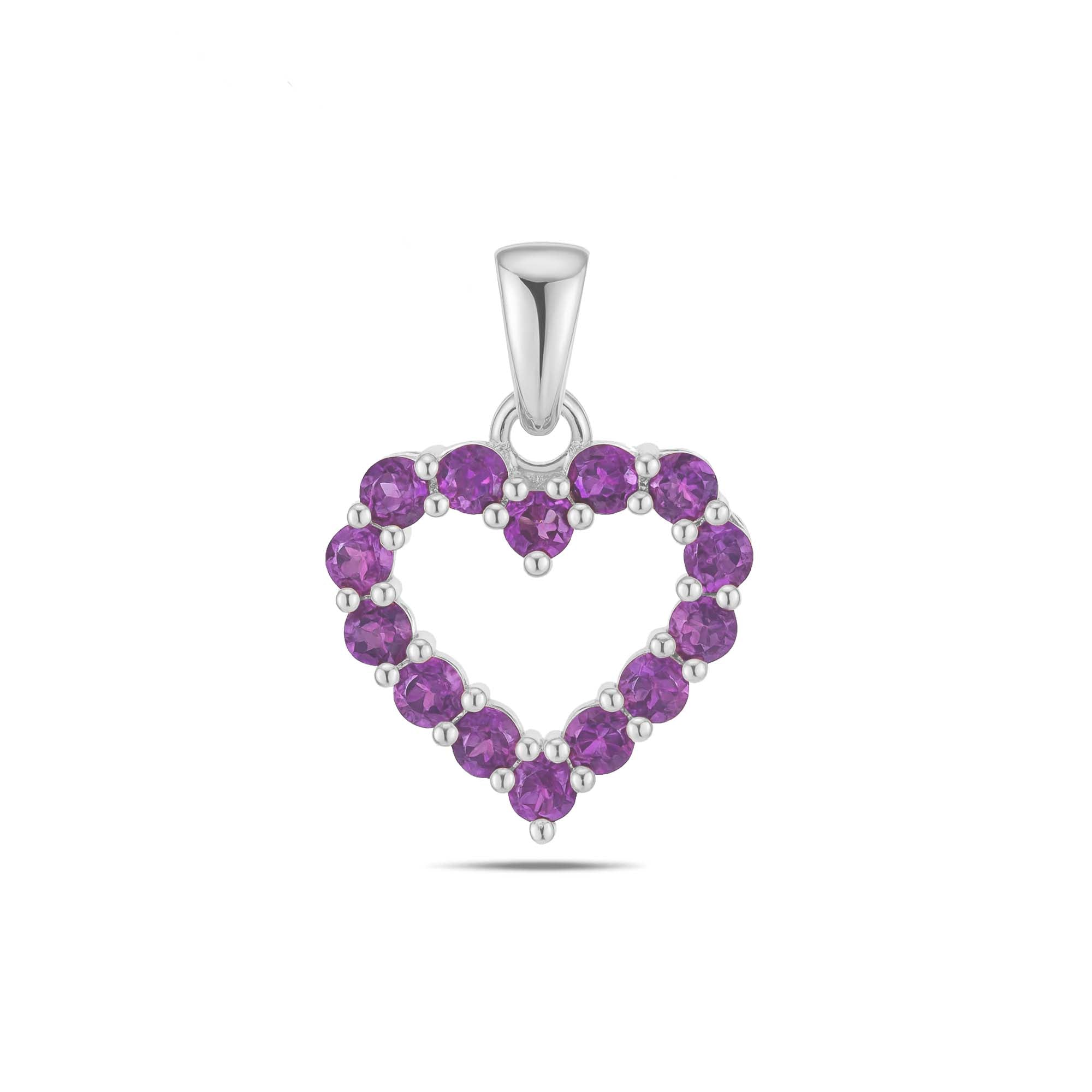 Rhodolite Garnet Round Pendant with Prong Setting
