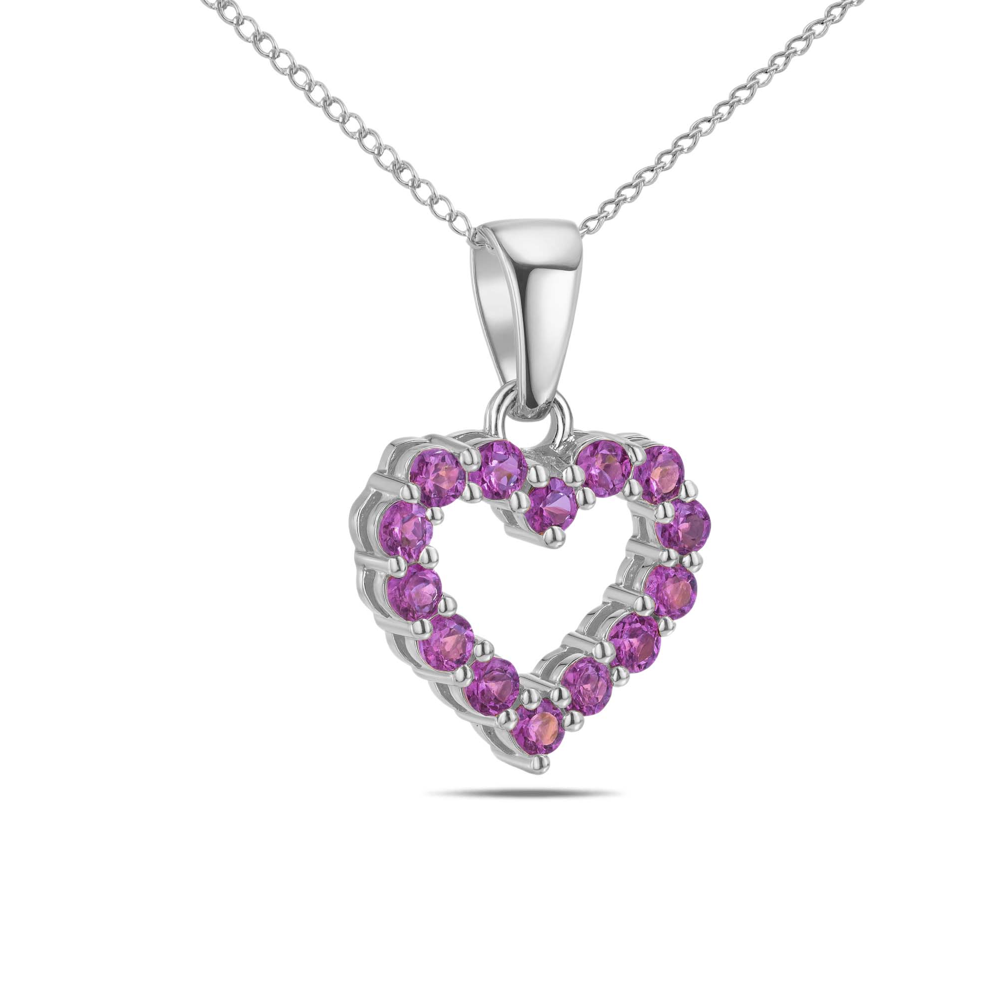 Rhodolite Garnet Round Pendant with Prong Setting