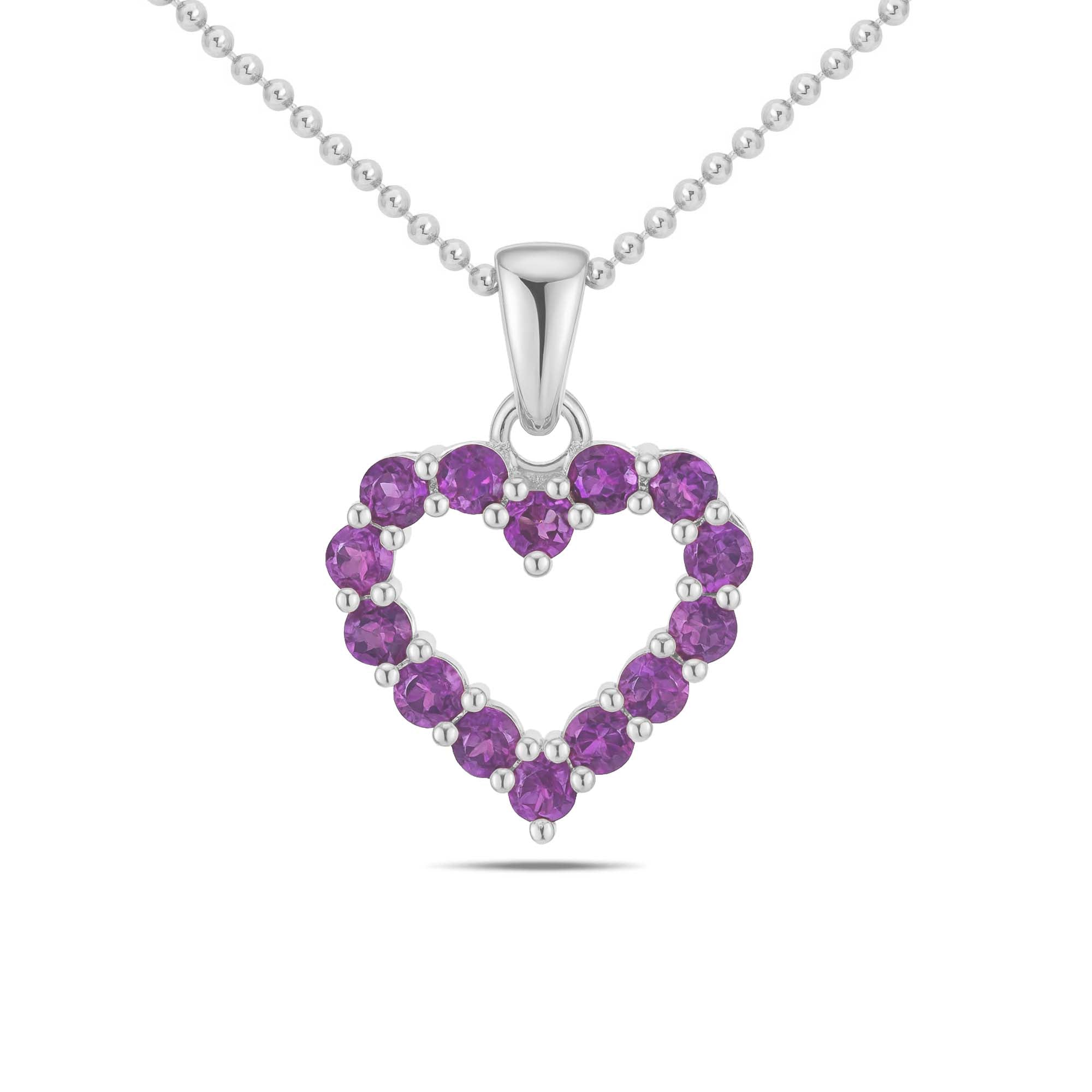 Rhodolite Garnet Round Pendant with Prong Setting