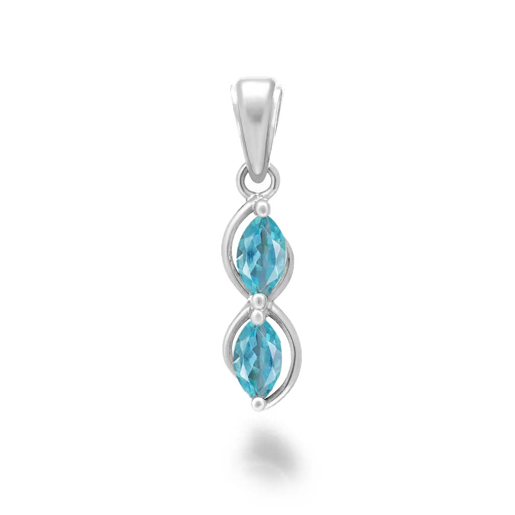 Sky Apatite Marqiuse Pendant with Prong Setting