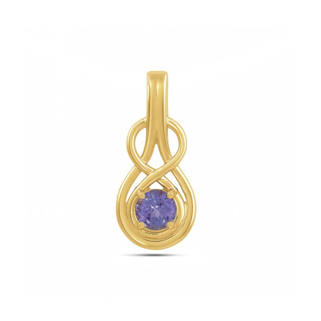 Tanzanite Round Pendant with Prong Setting