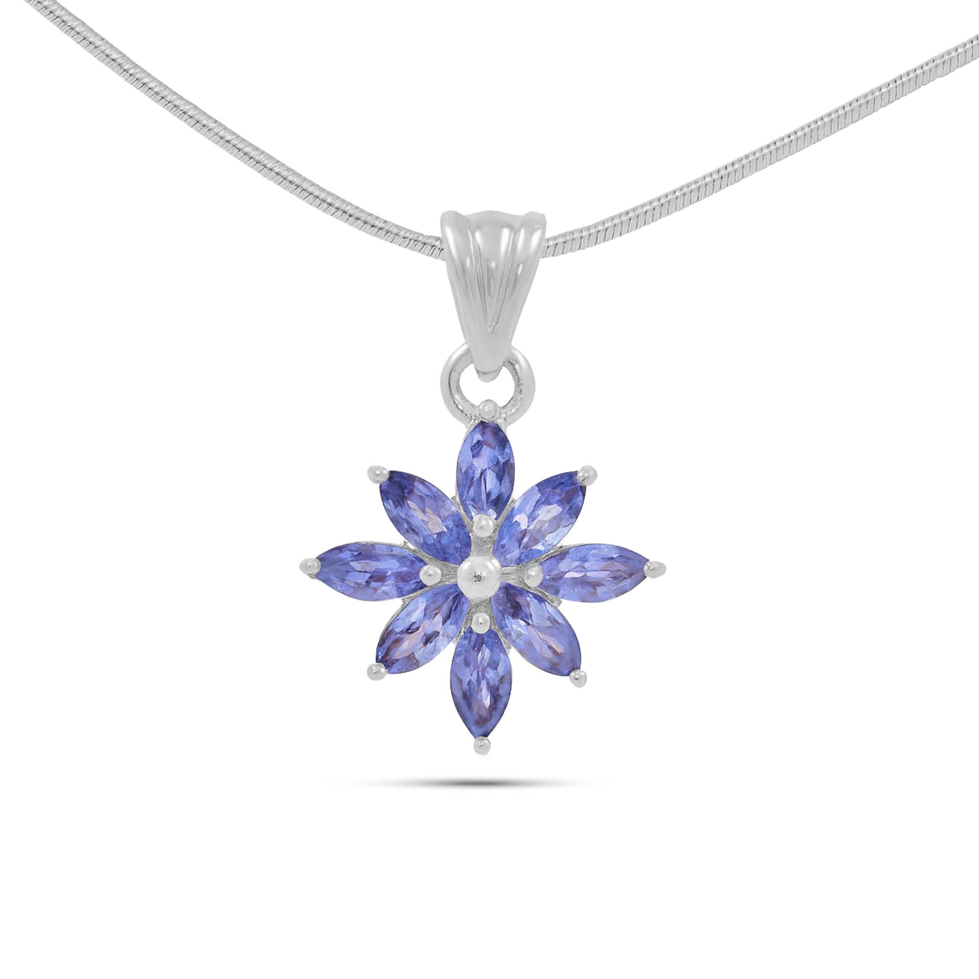 Tanzanite Marquise Pendant with Prong Setting