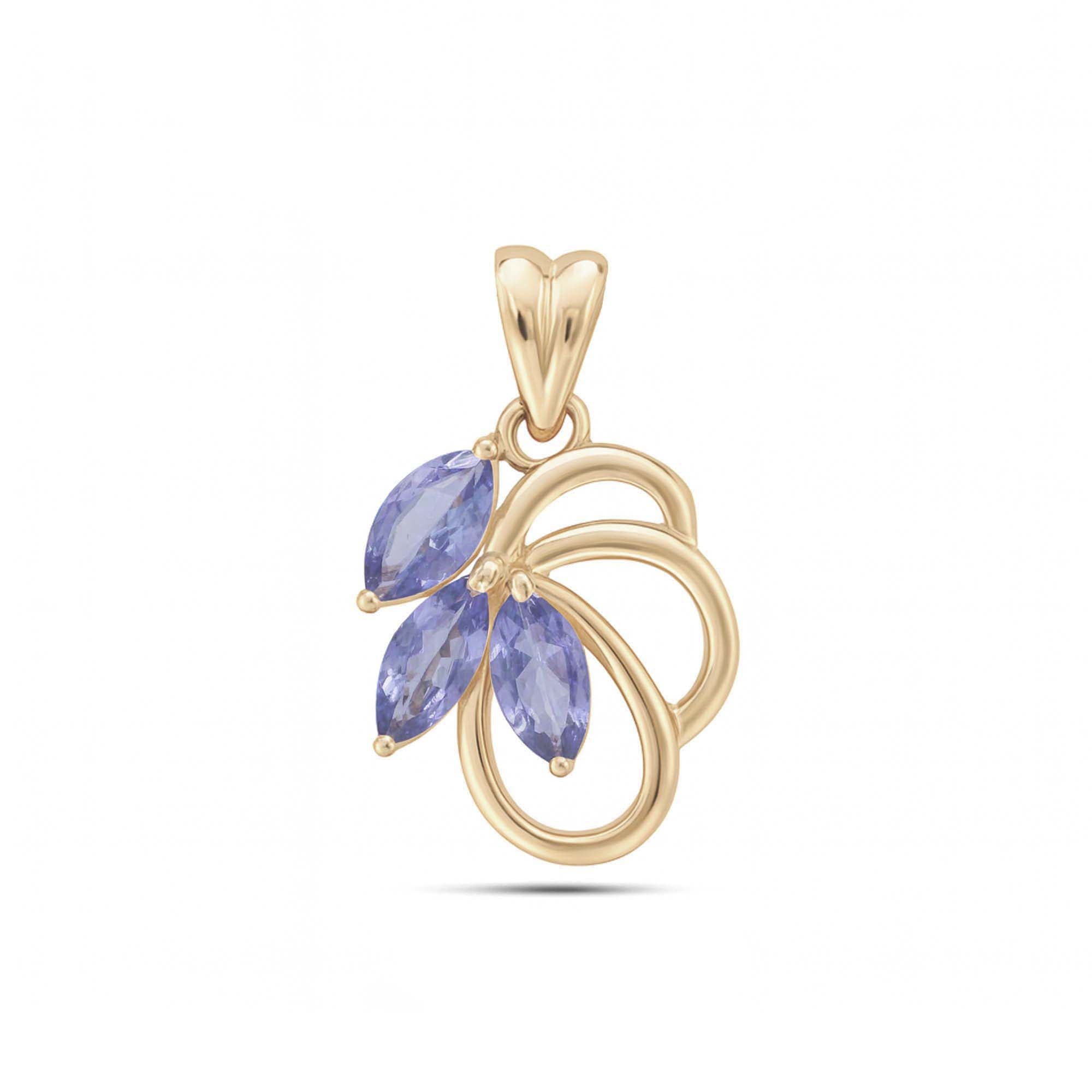 Tanzanite Marquise Pendant with Prong Setting