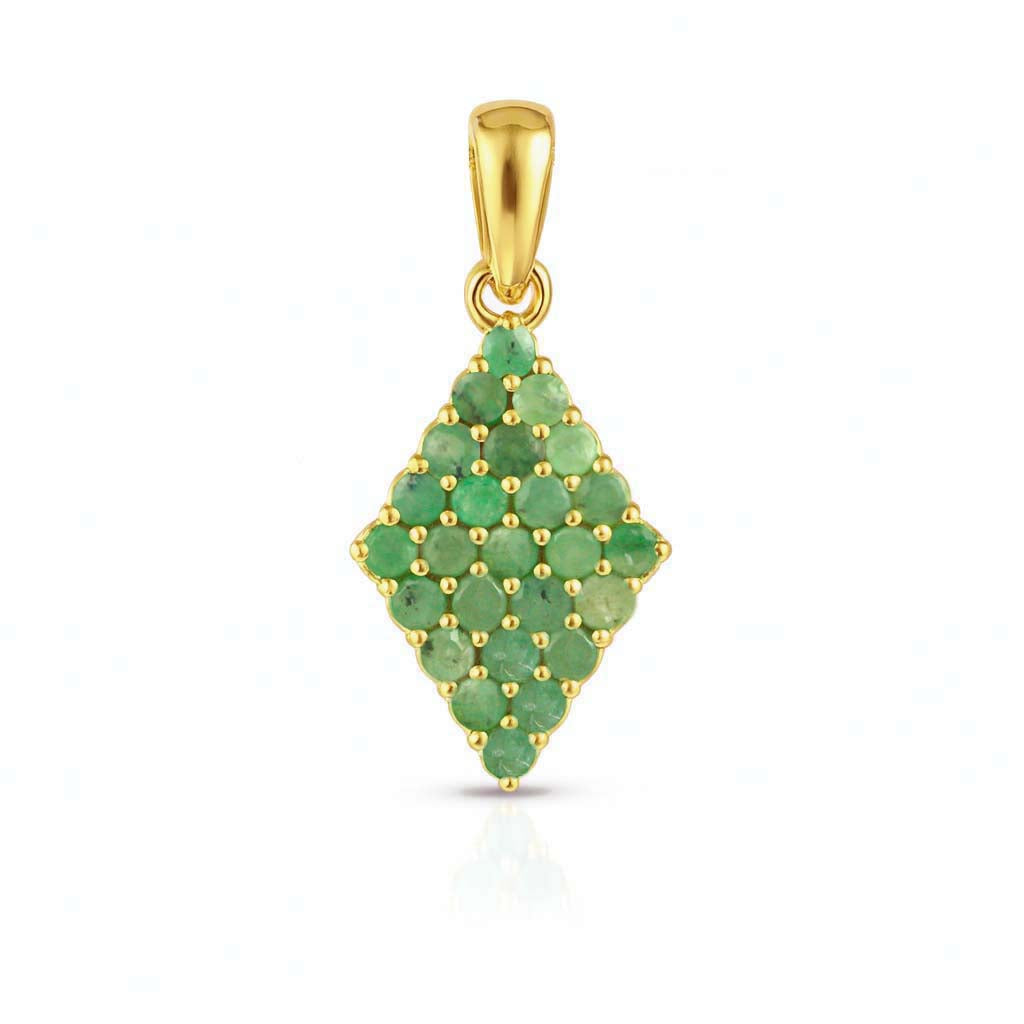 Emerald Oval Pendant with Prong Setting