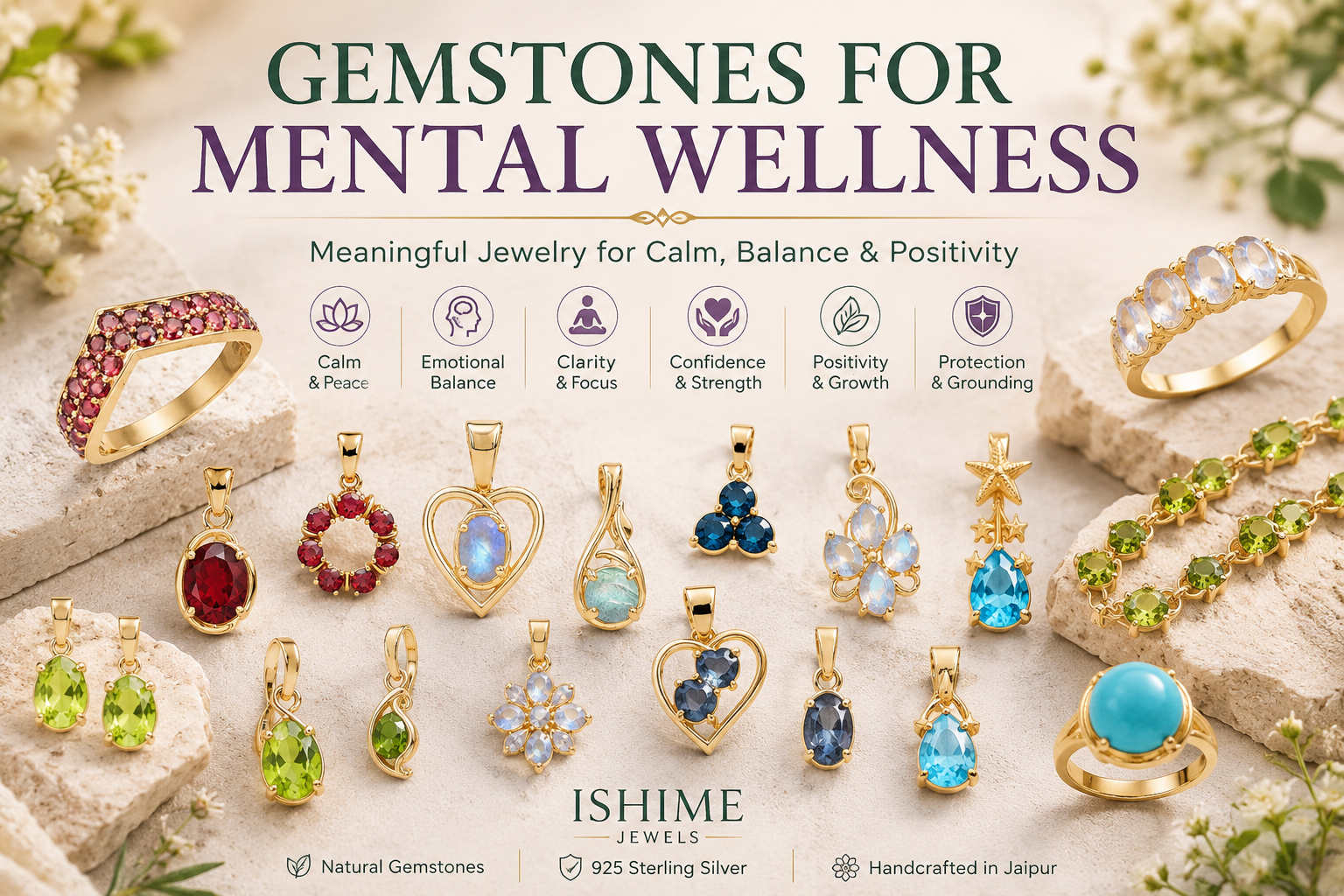 Gemstones for Mental Wellness: Meaningful Jewelry for Calm, Balance & Positivity