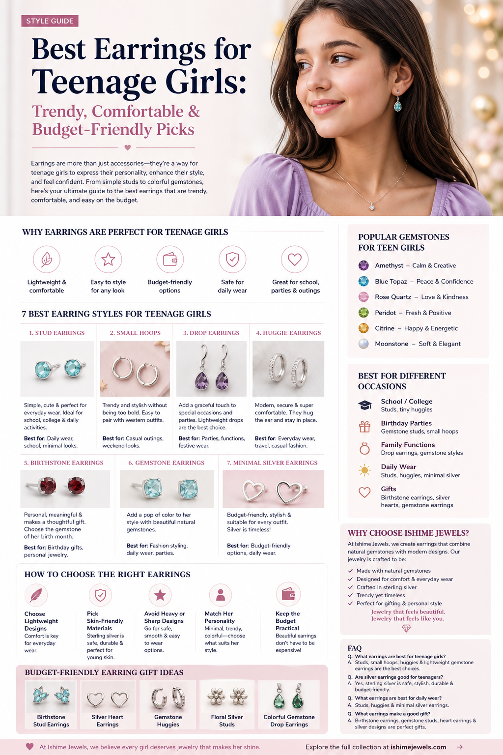 Best Earrings for Teenage Girls: Trendy, Comfortable & Budget-Friendly Picks
