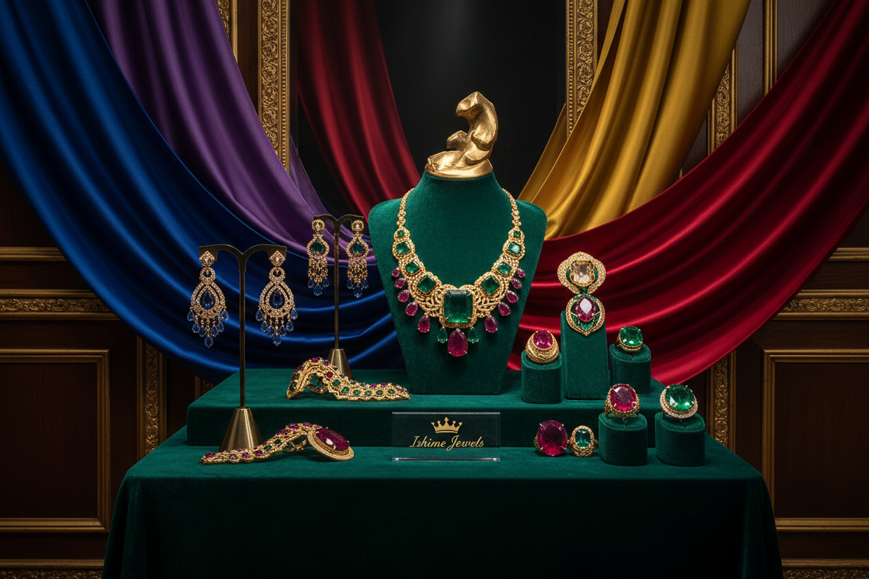 What Colour Gemstone Jewellery Should You Wear With a Multi-Colour Dress? | Ishime Jewels Style Guide