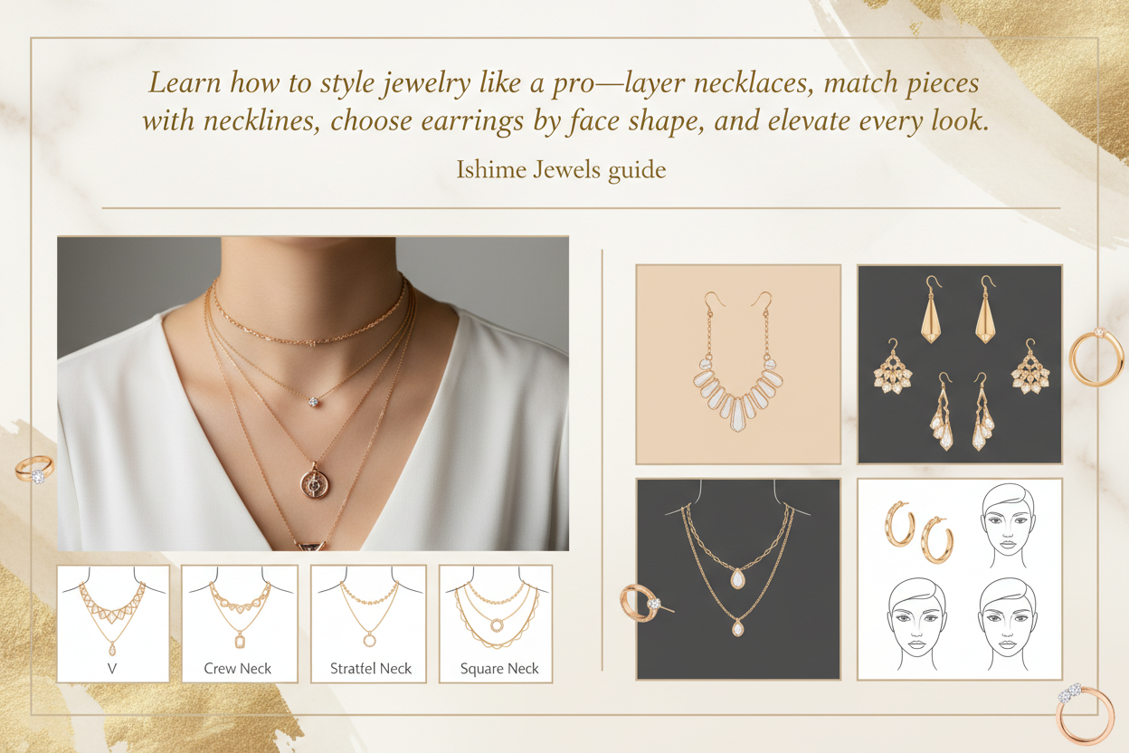 How to Style Jewelry: Layering, Necklines & Everyday Styling Tips | Ishime Jewels