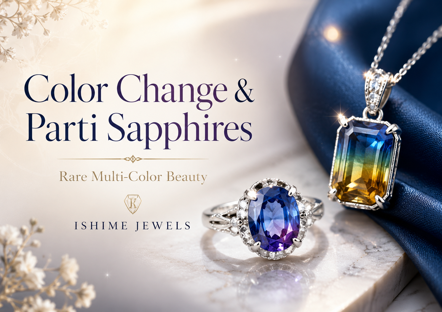 Color Change & Parti Sapphires: Rare Multi-Color Beauty in Natural Gemstone Jewelry