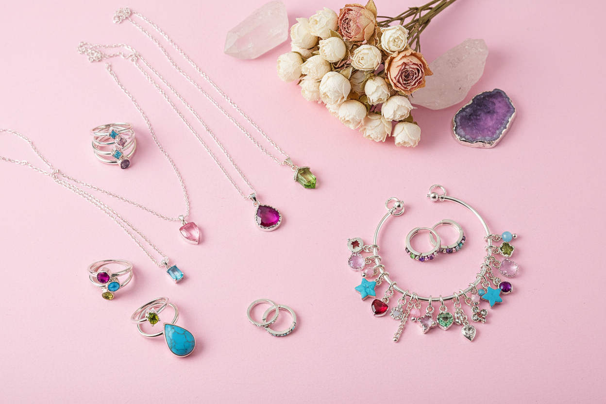 How Popular Is Silver Jewelry with Colored Gemstones Among Young Women? | Ishime Jewels Trend Report