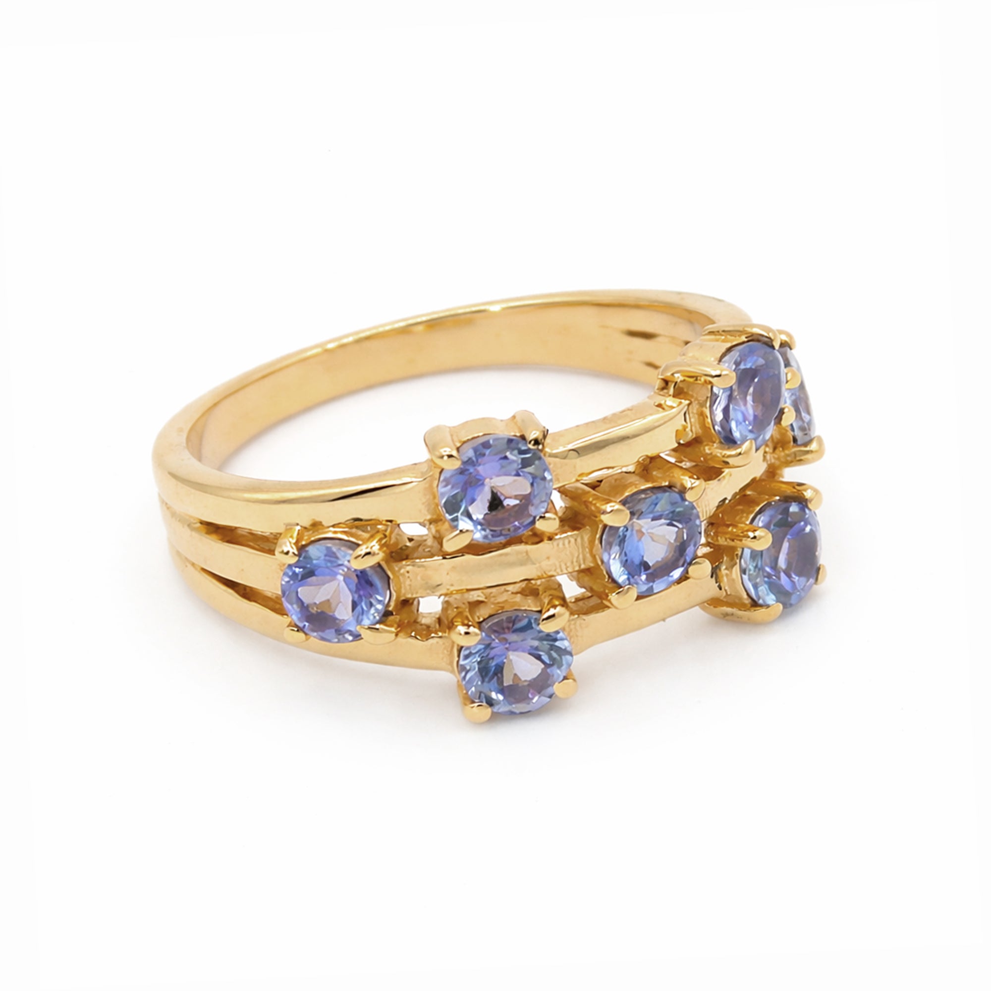 Blue Seven Star Universe 3 Layer Brand Tanzanite Ring