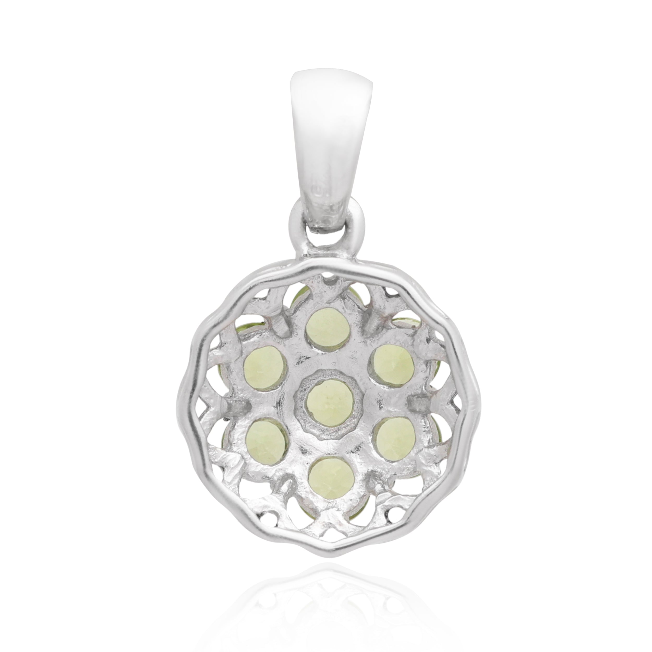 Peridot Round Pendant with Prong Setting