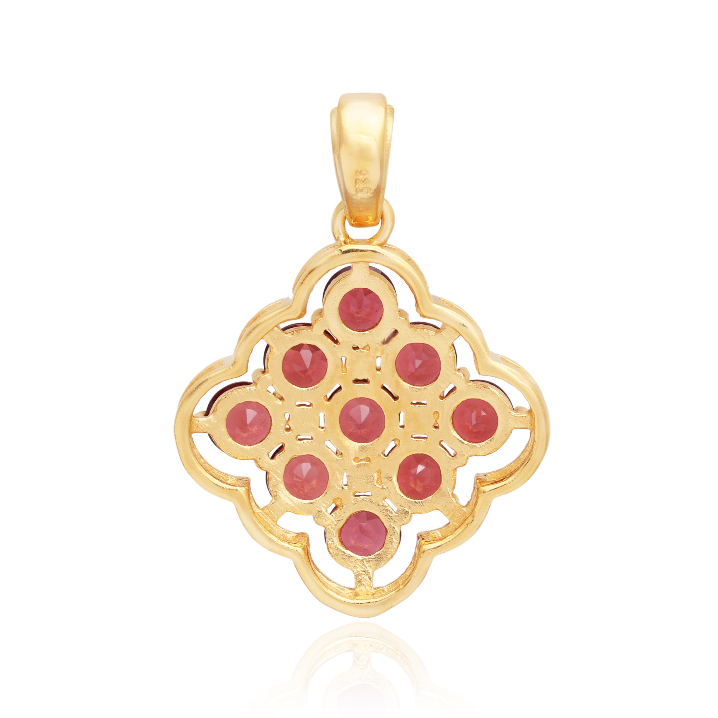 Garnet Pendant Round with Prong Setting