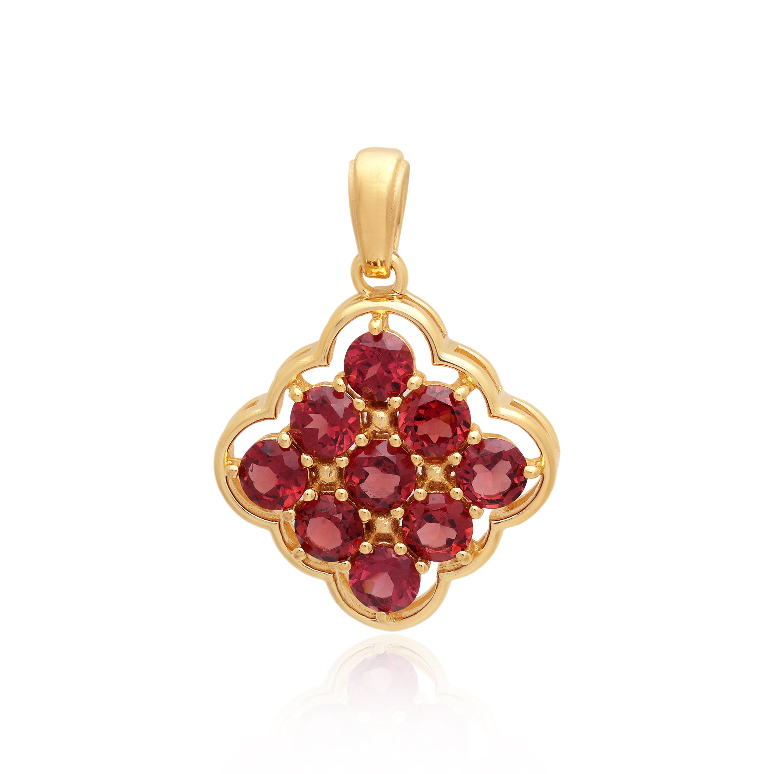 Garnet Pendant Round with Prong Setting