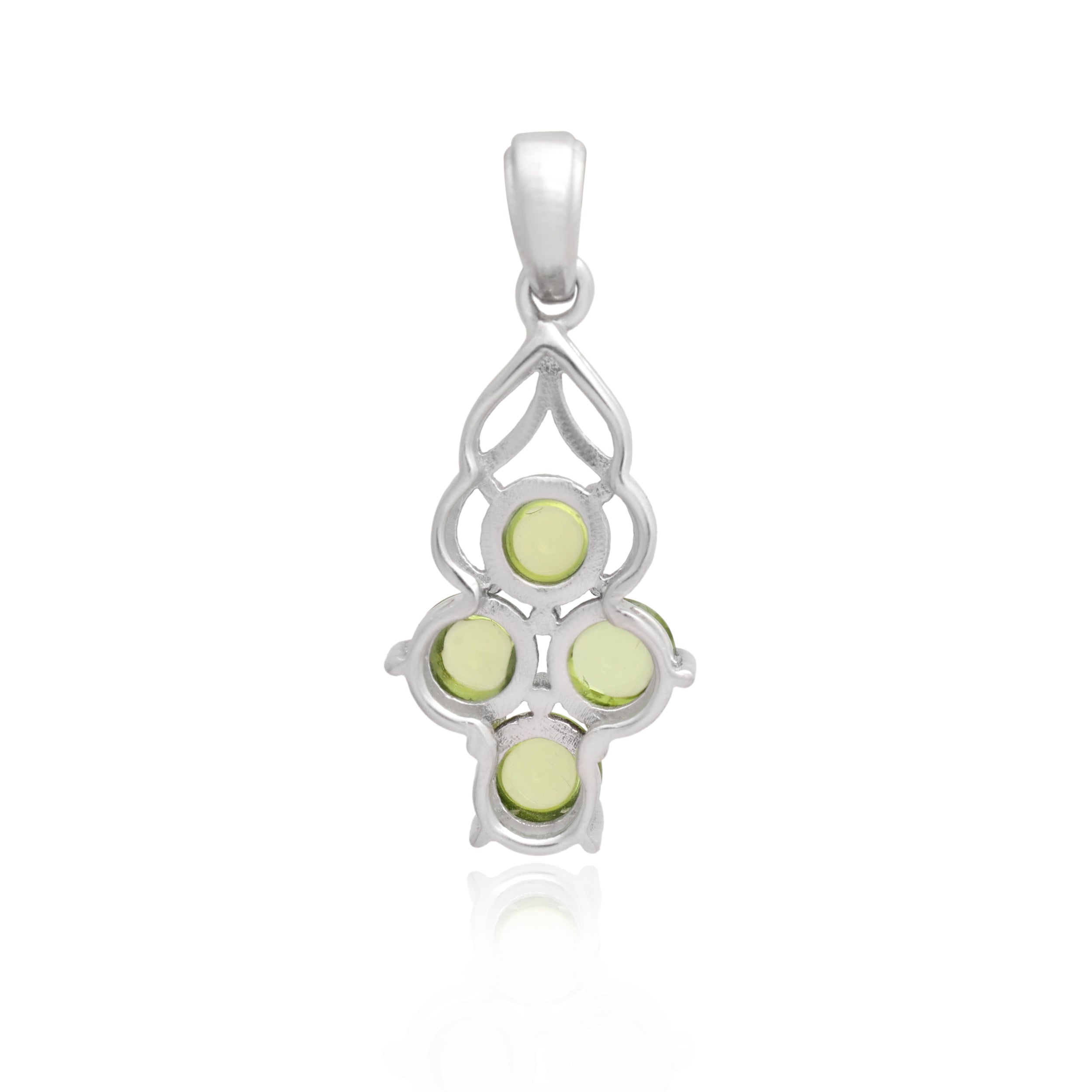 Peridot Round Pendant with Prong Setting