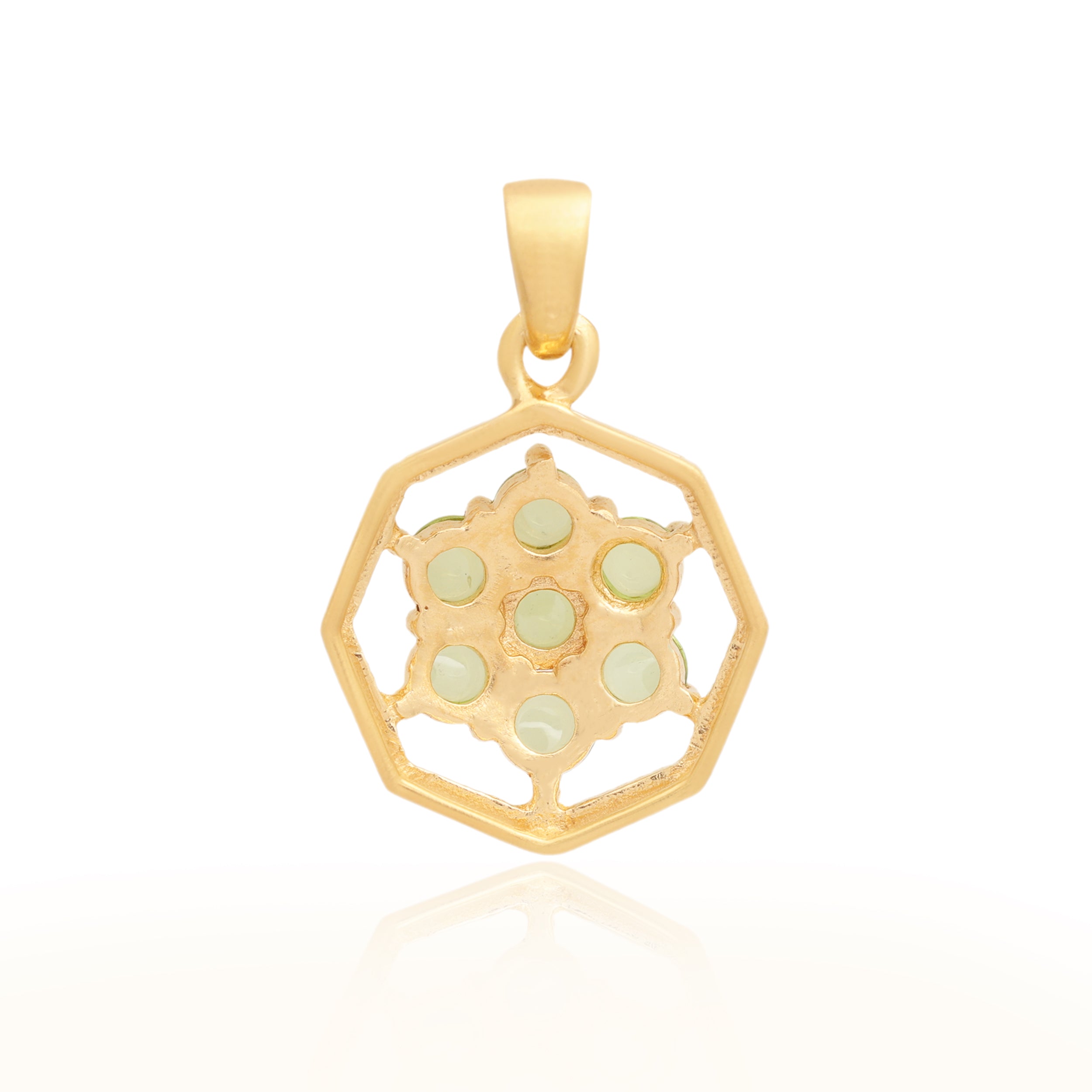 Peridot Round Pendant with Prong Setting