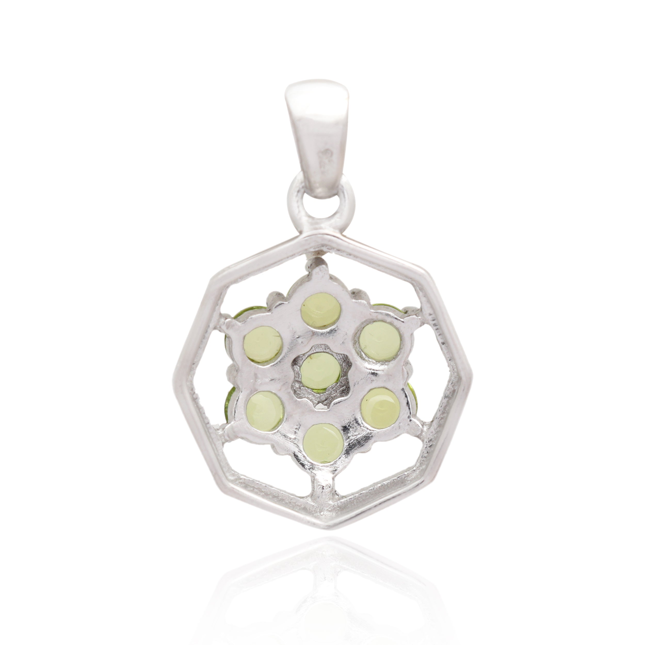 Peridot Round Pendant with Prong Setting