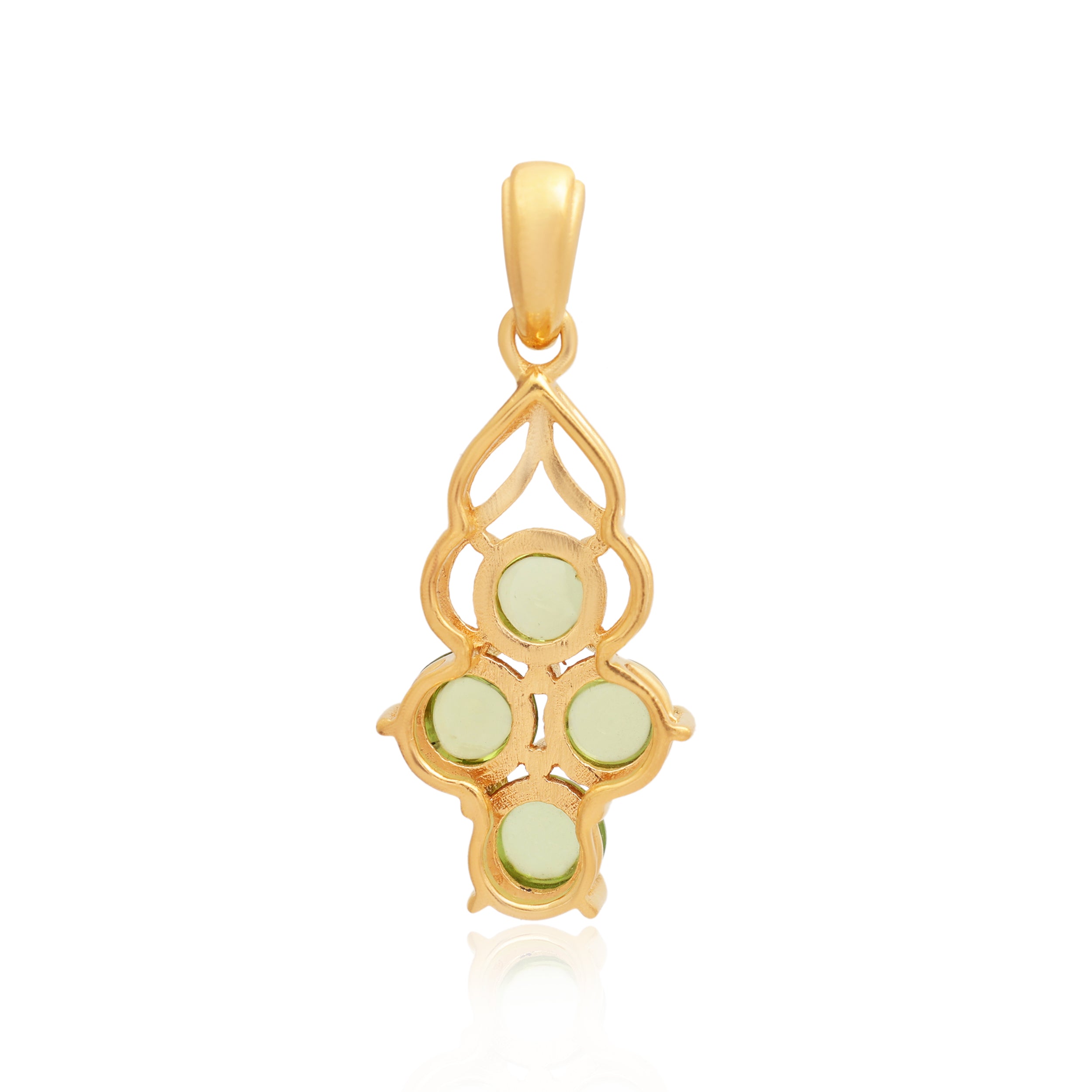 Peridot Round Pendant with Prong Setting