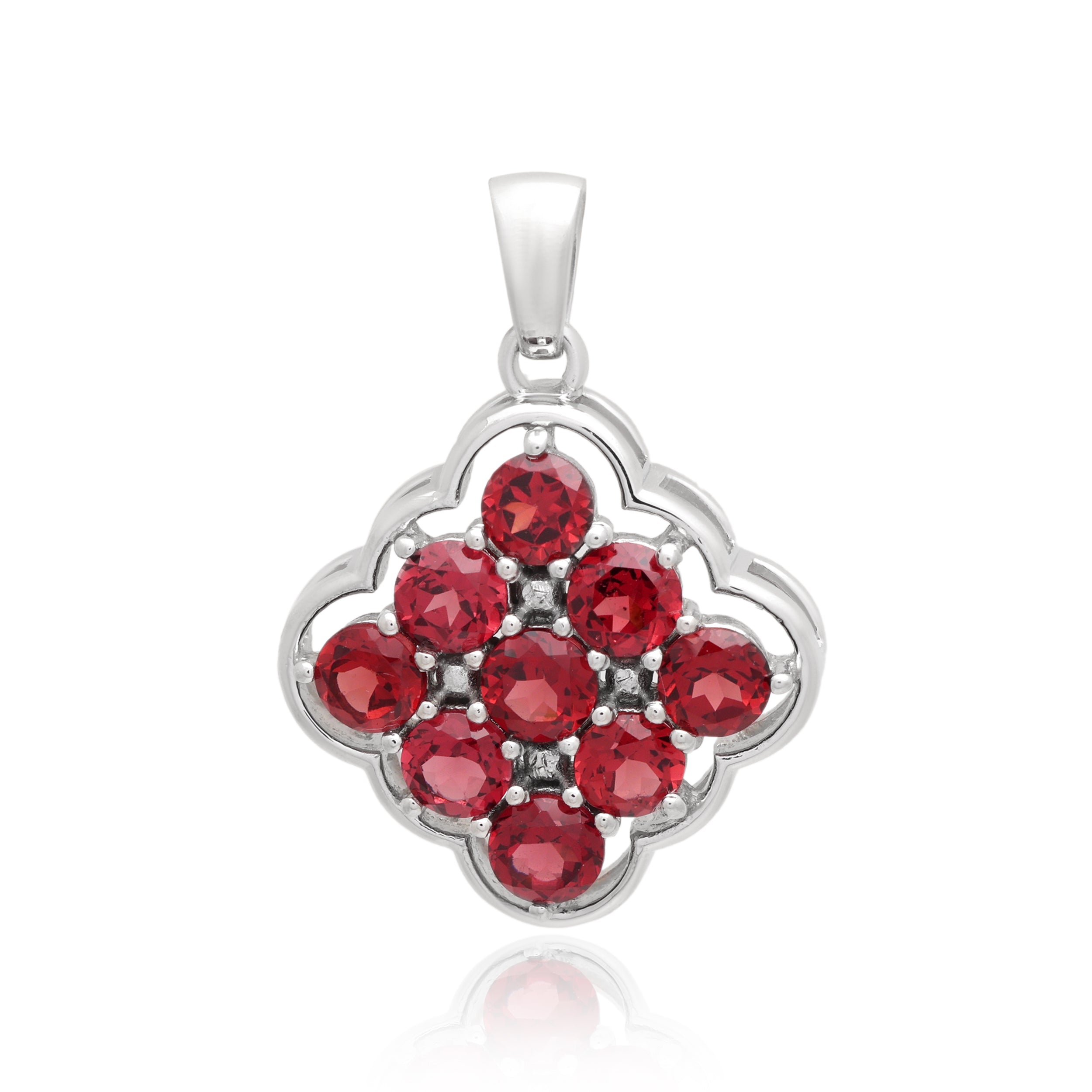 Garnet Pendant Round with Prong Setting