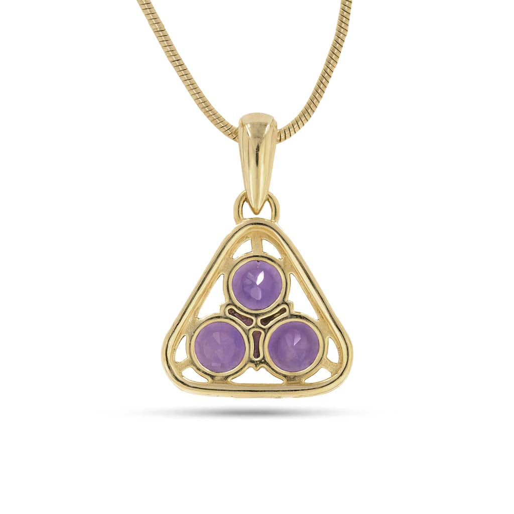 Amethyst Round Pendant with Prong Setting