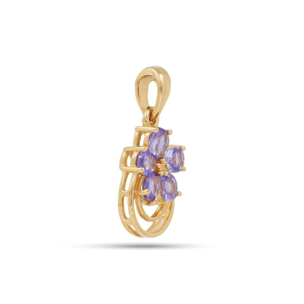 Amethyst Pendant Pear with Prong Setting