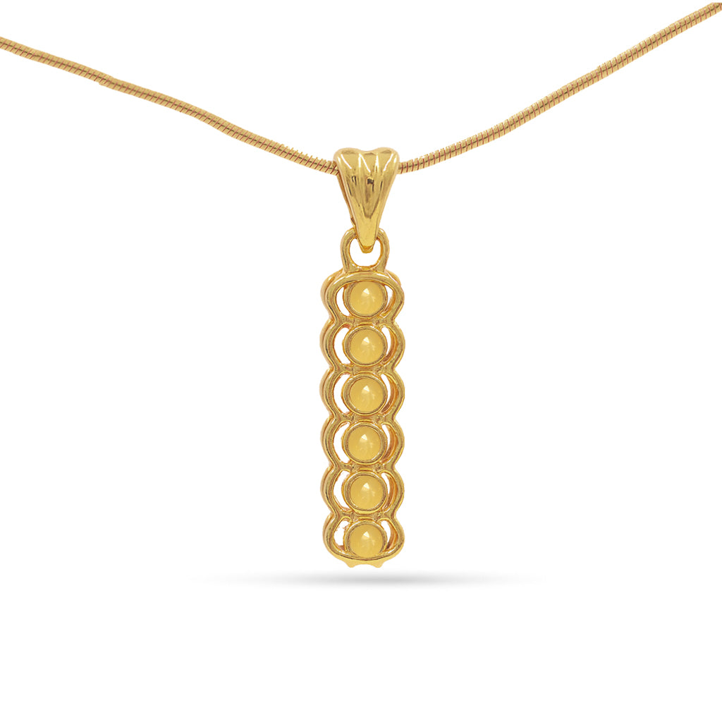 Citrine Round Pendant with Prong Setting