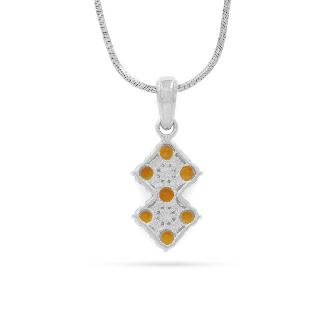 Citrine  Round Pendant with Prong Setting