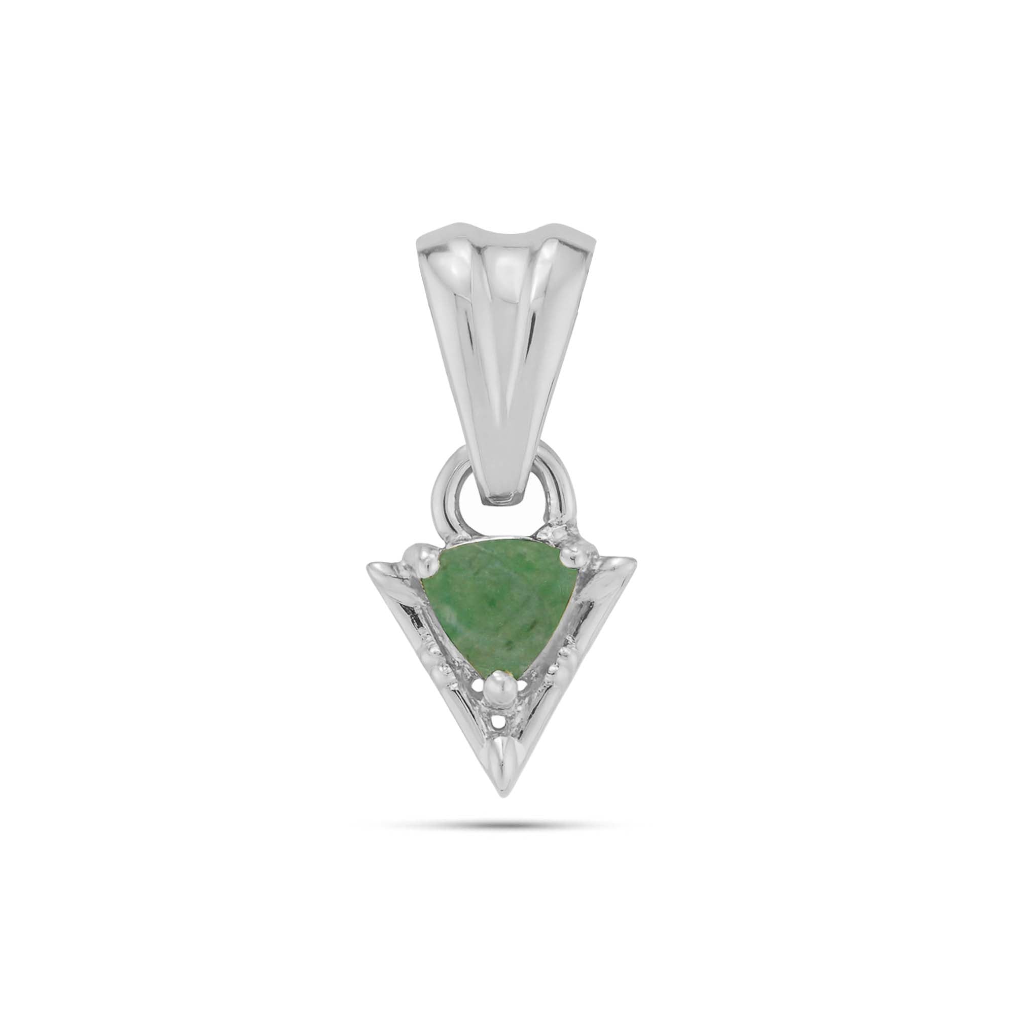 Emerald Pear Pendant with Prong Setting