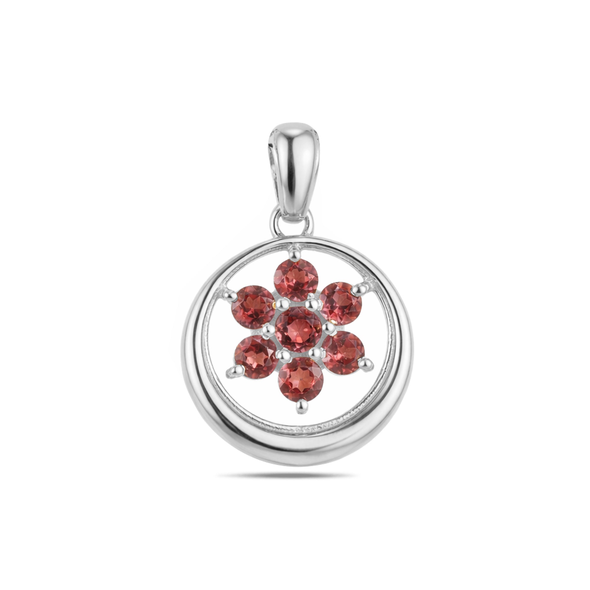 Garnet Pendant Round with Prong Setting