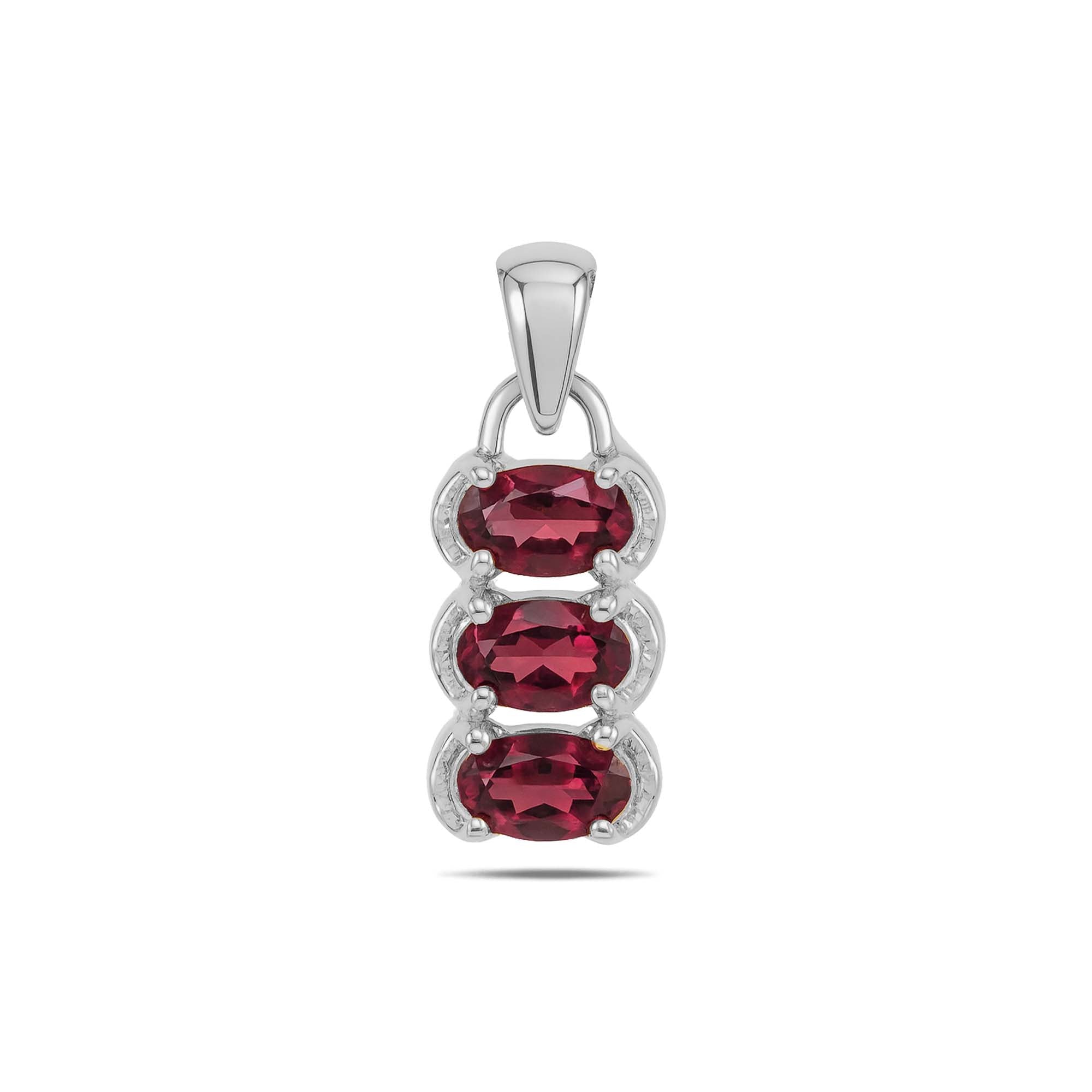 Garnet Pendant Oval with Prong Setting