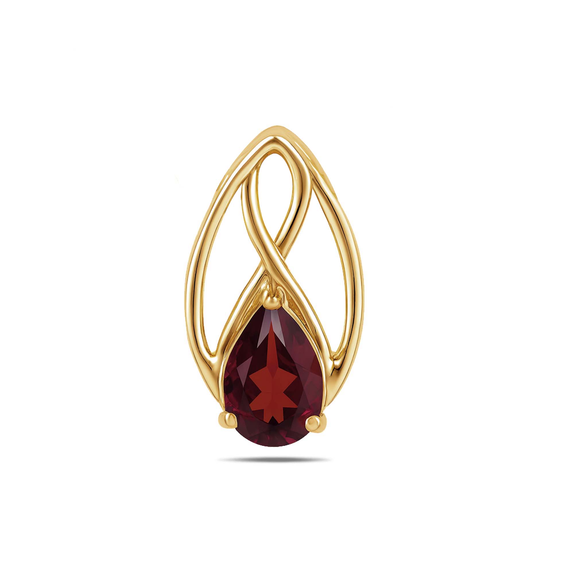 Garnet Pendant Pear with Prong Setting
