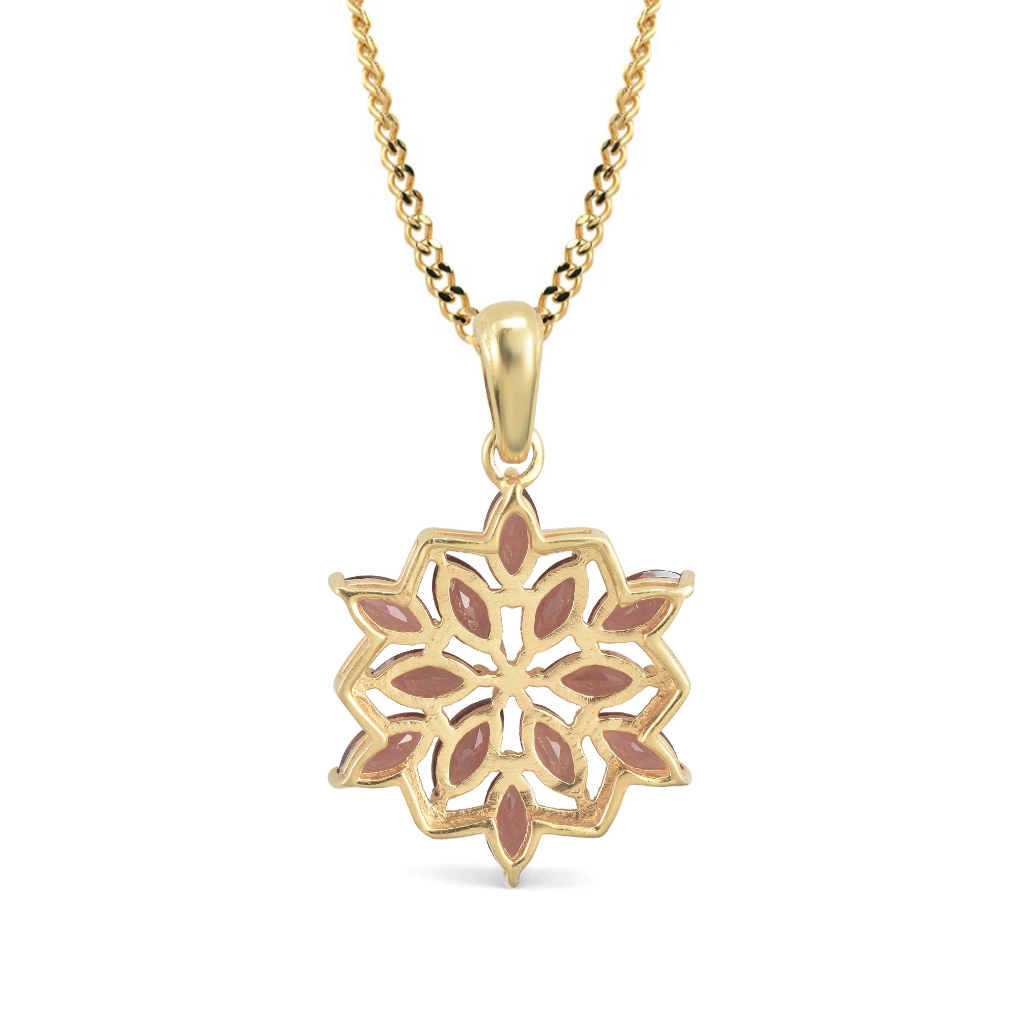 Garnet Marquise Pendant with Prong Setting