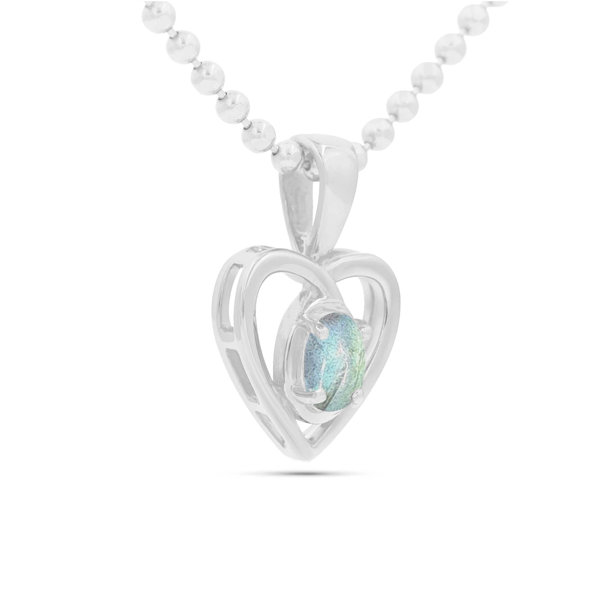 Labradorite Oval Pendant with Prong Setting