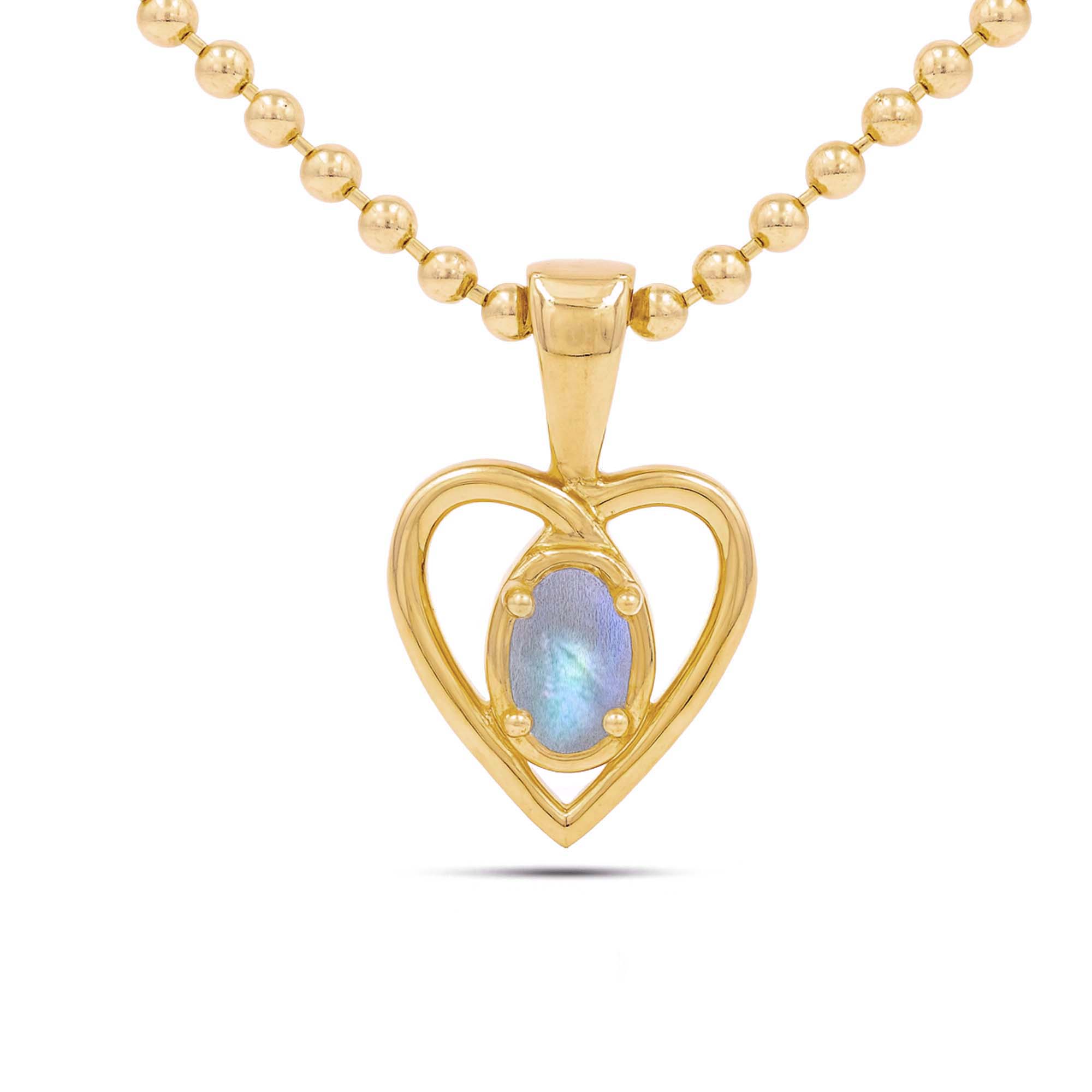 Labradorite Oval Pendant with Prong Setting