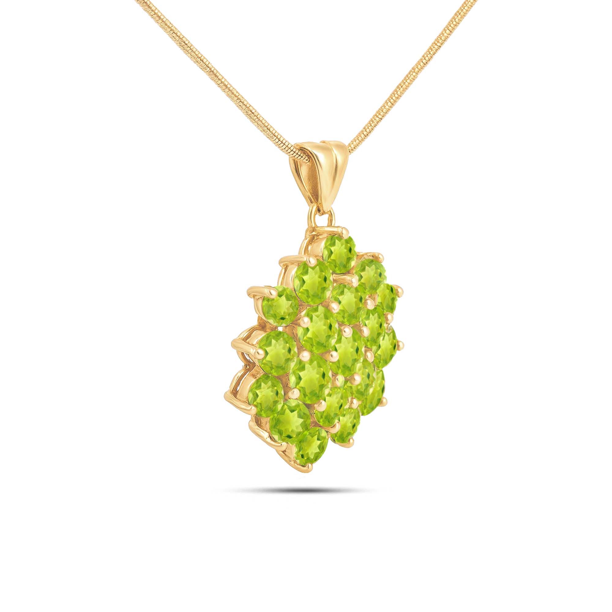 Peridot Round Pendant with Prong Setting