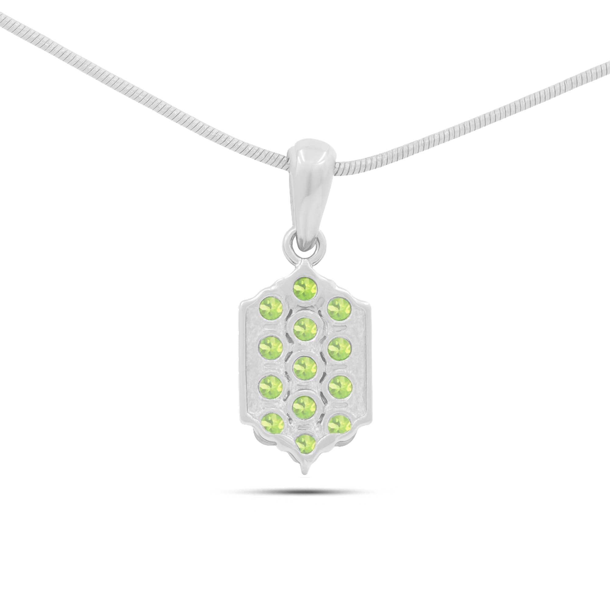 Peridot Round Pendant with Prong Setting