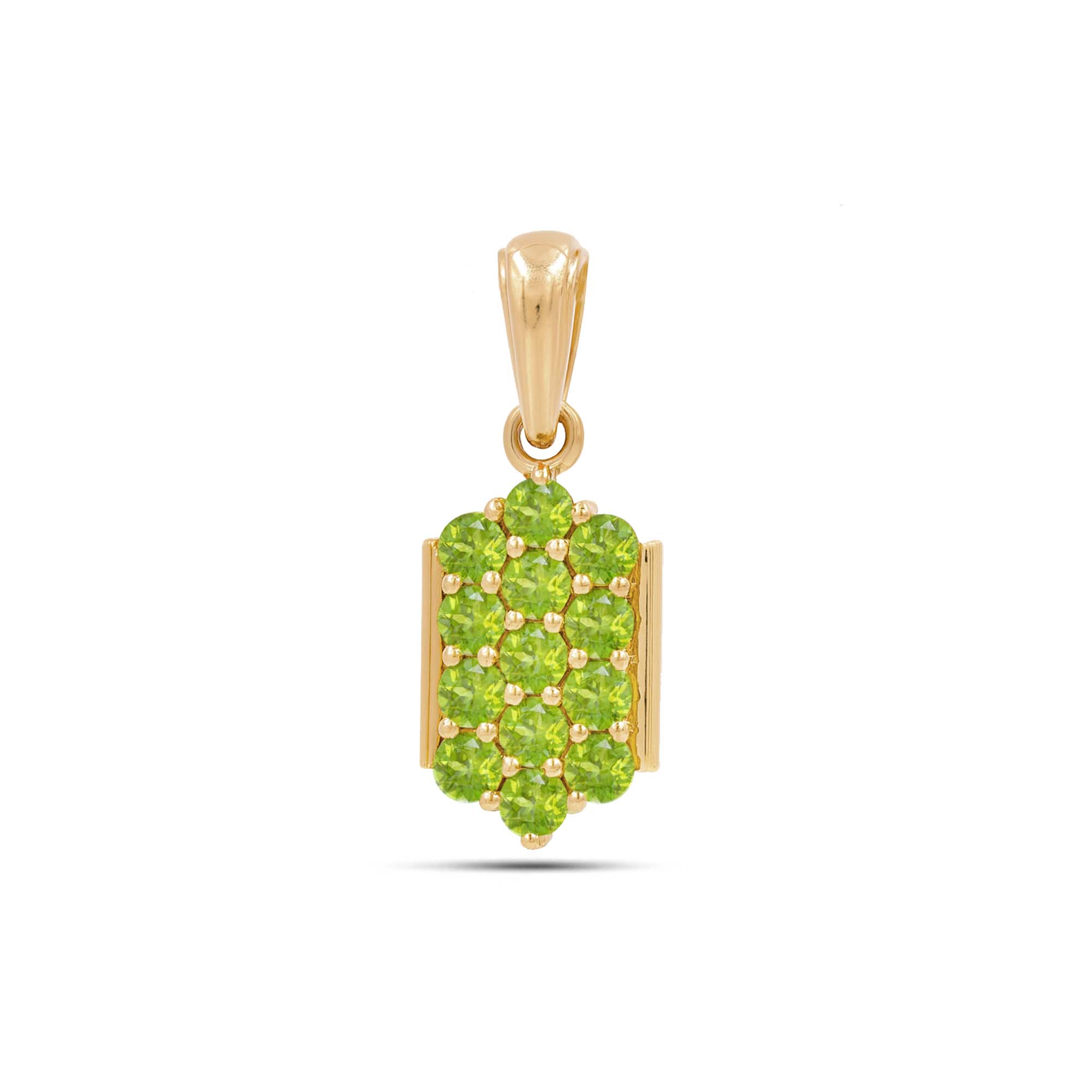 Peridot Round Pendant with Prong Setting