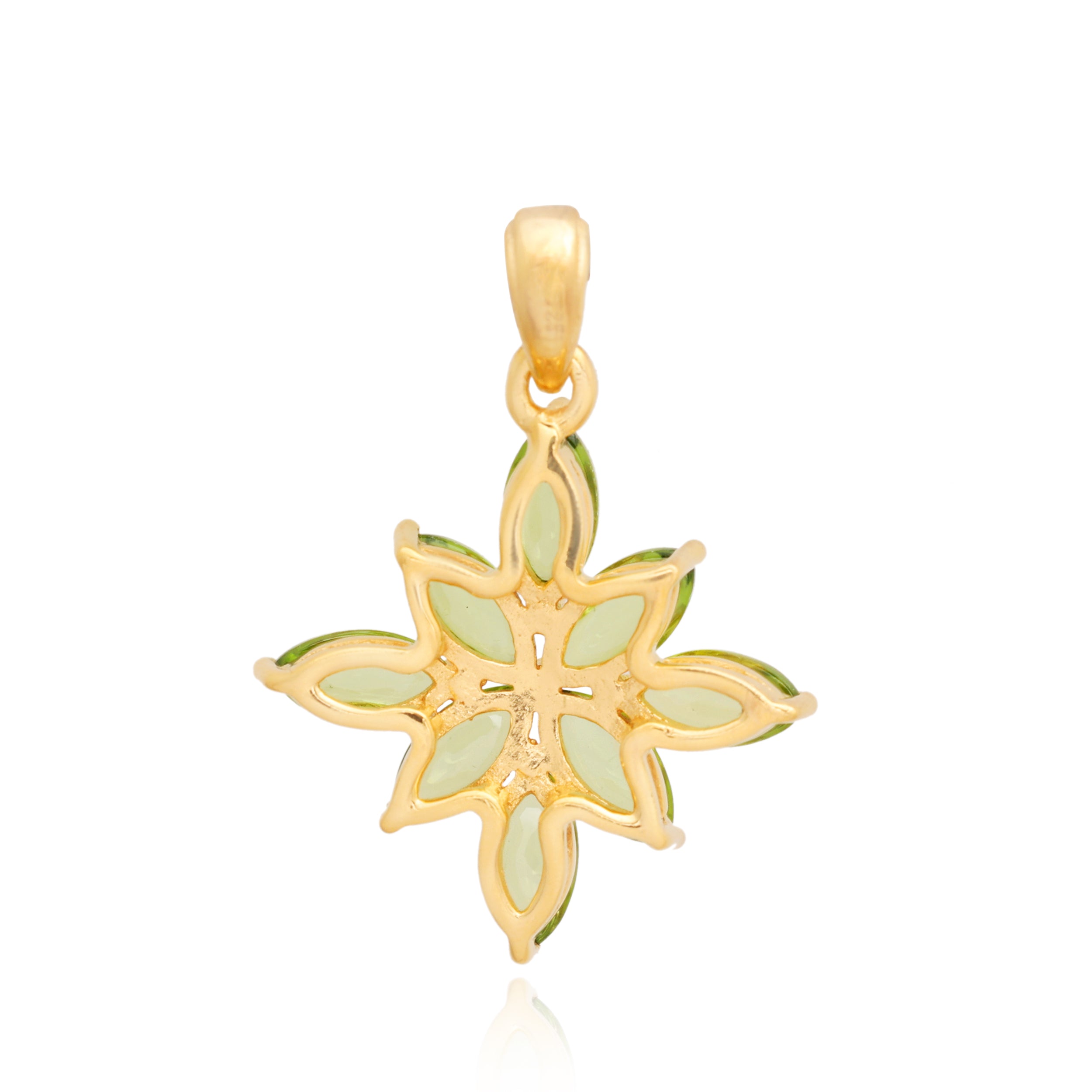 Peridot Marquise  Pendant with Prong Setting