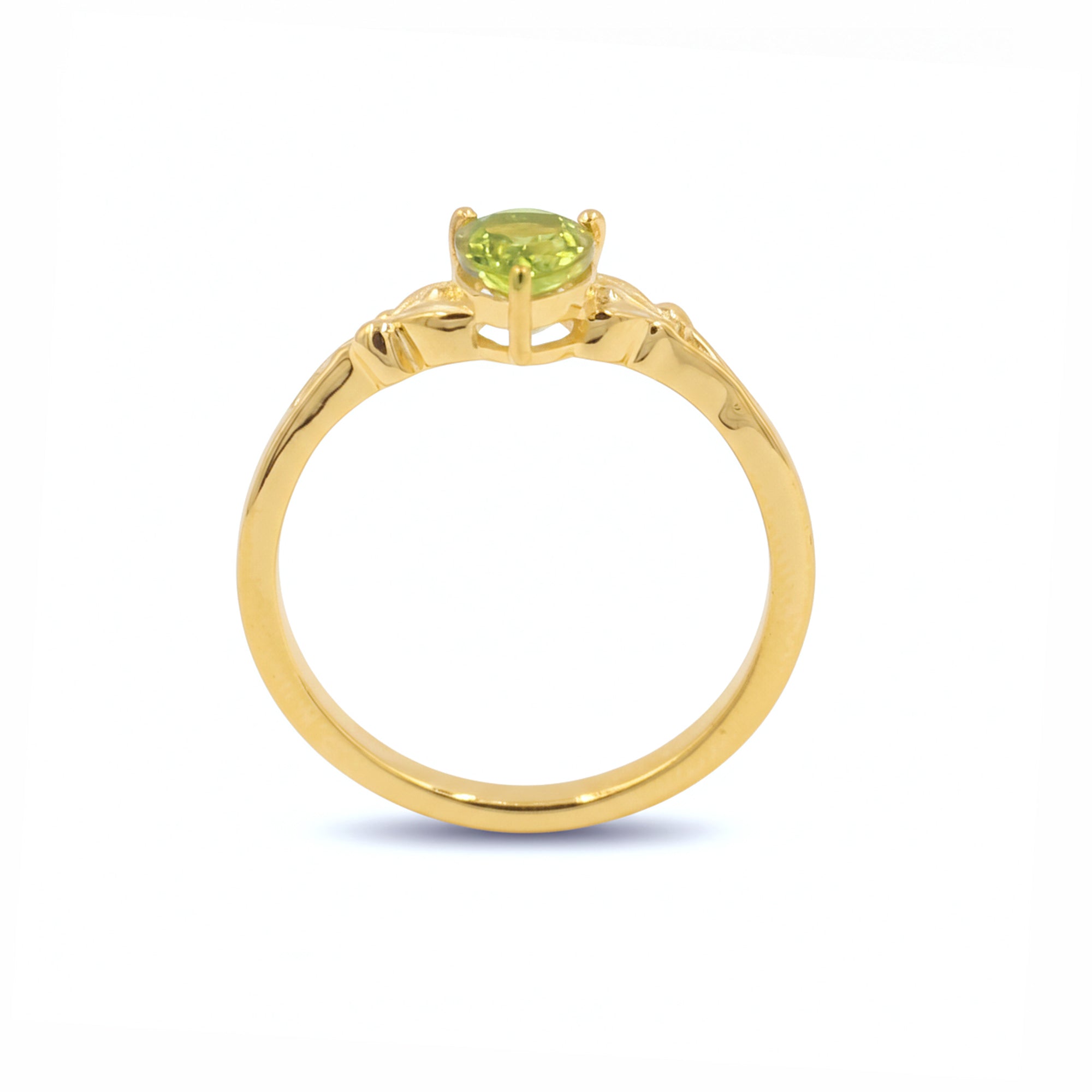 925 Silver Pear Peridot Criss Cross Climber Ring – Nature Inspired Design