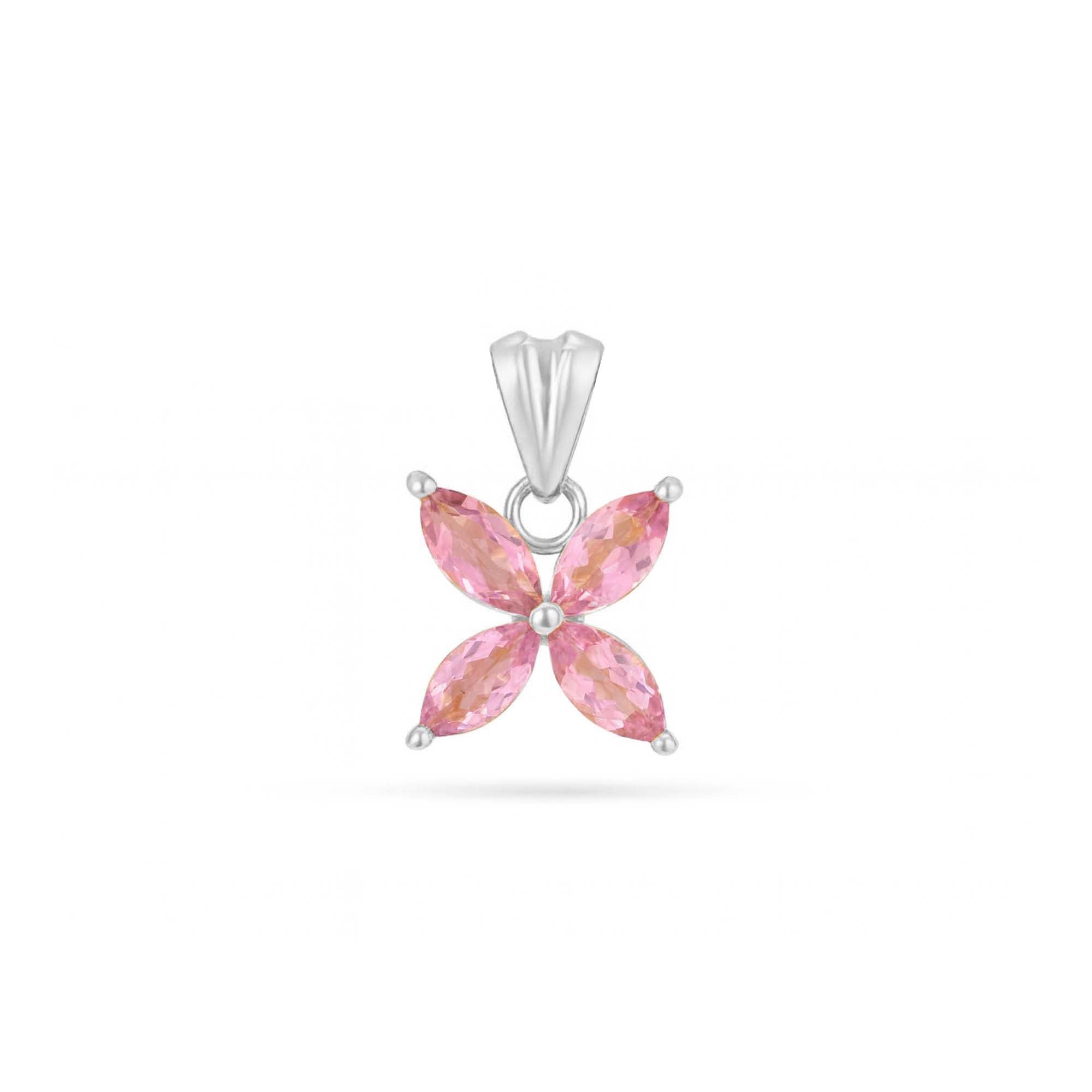 Pink Tourmaline Marquise Pendant with Prong Setting
