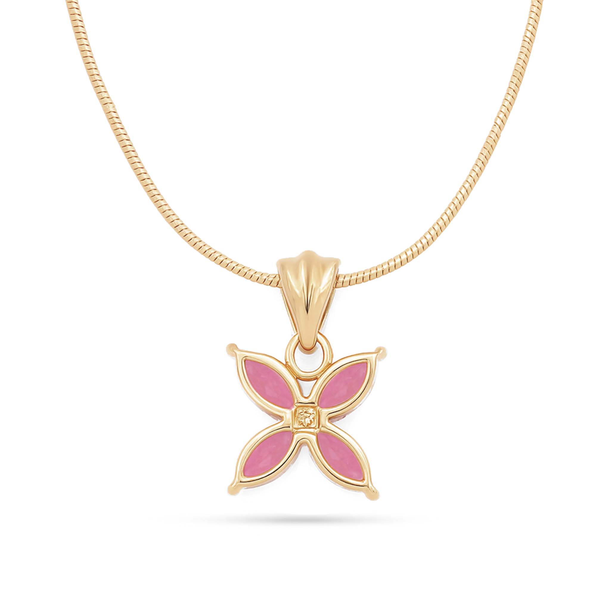 Pink Tourmaline Marquise Pendant with Prong Setting