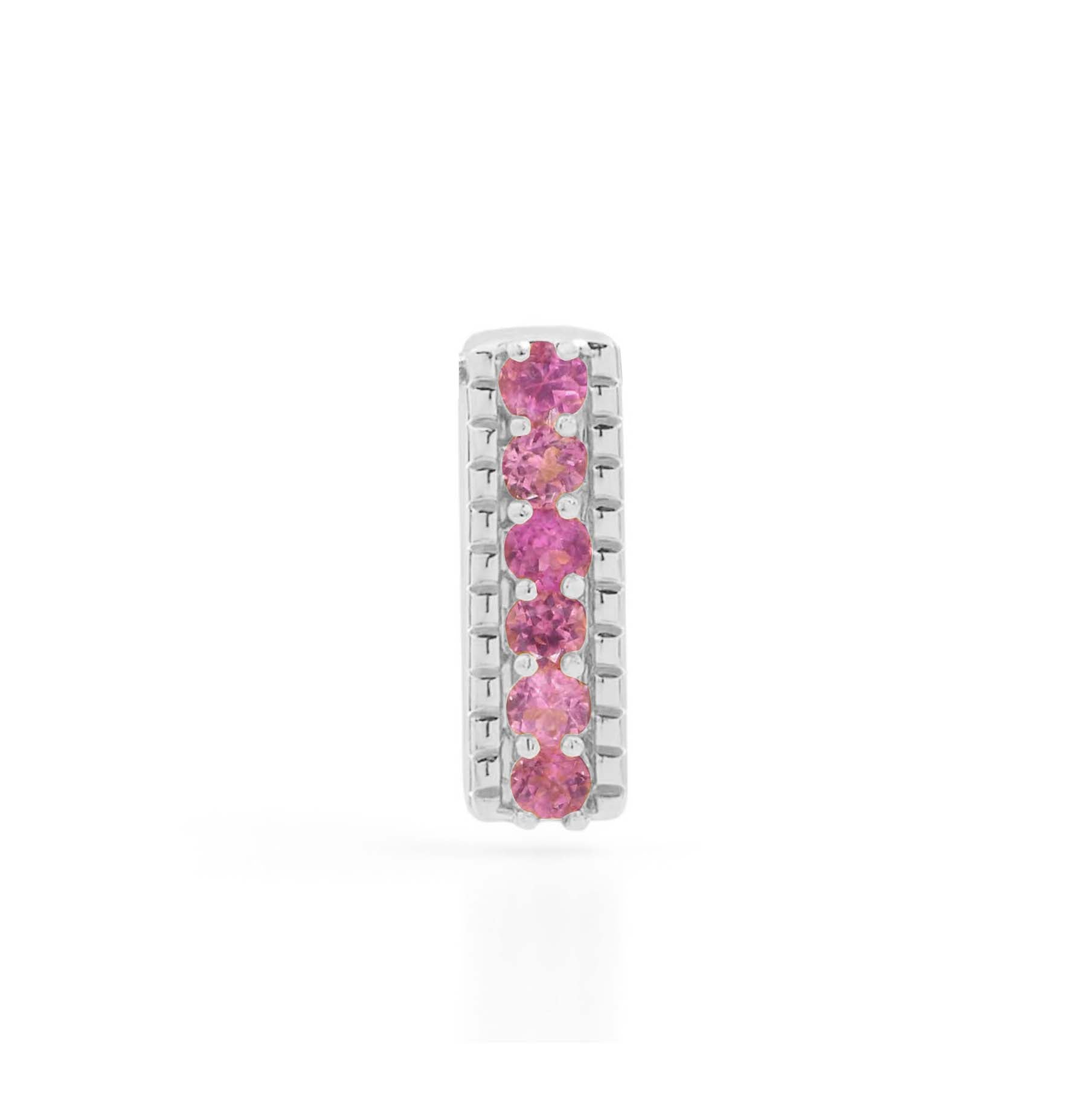 Pink Tourmaline Round Pendant with Prong Setting