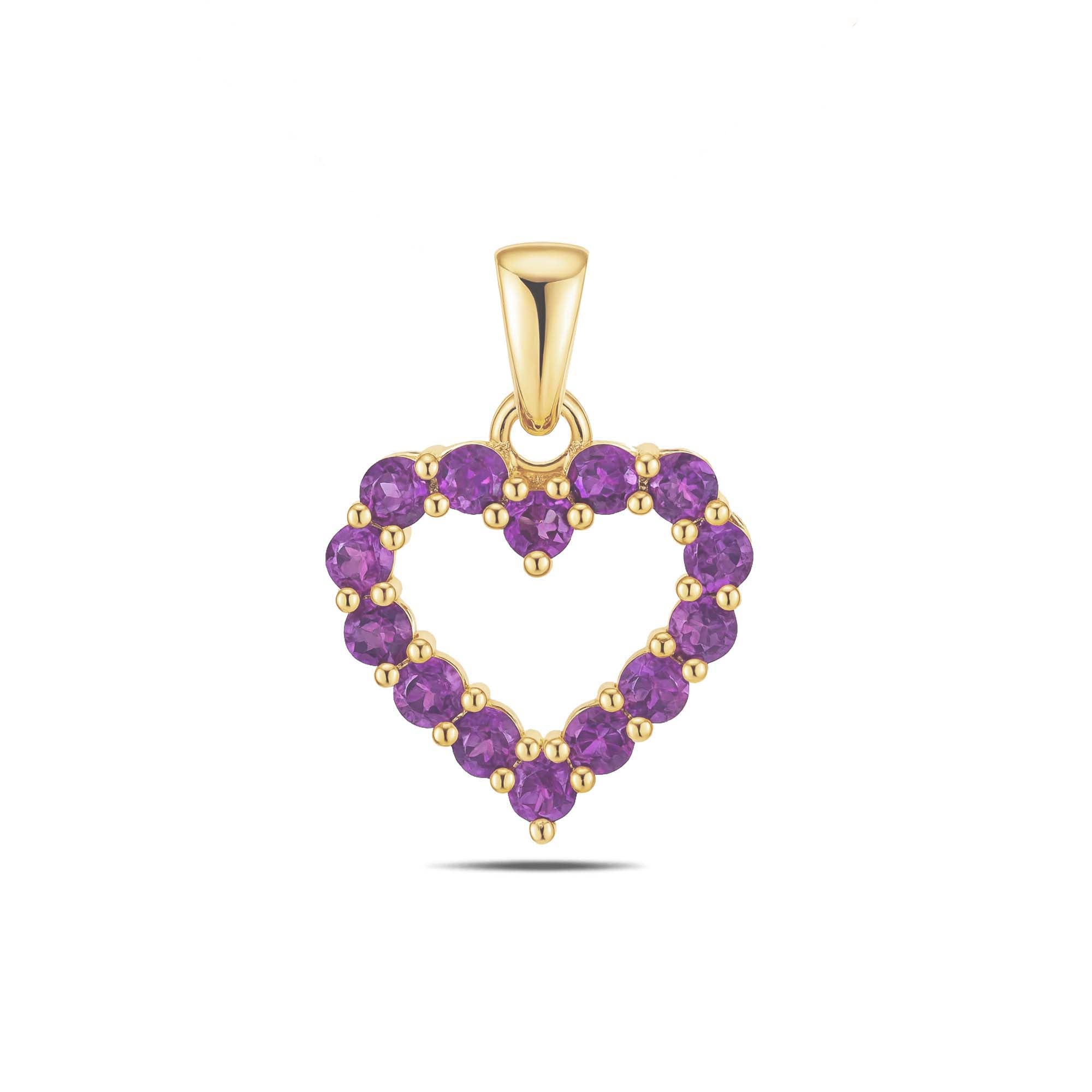 Rhodolite Garnet Round Pendant with Prong Setting