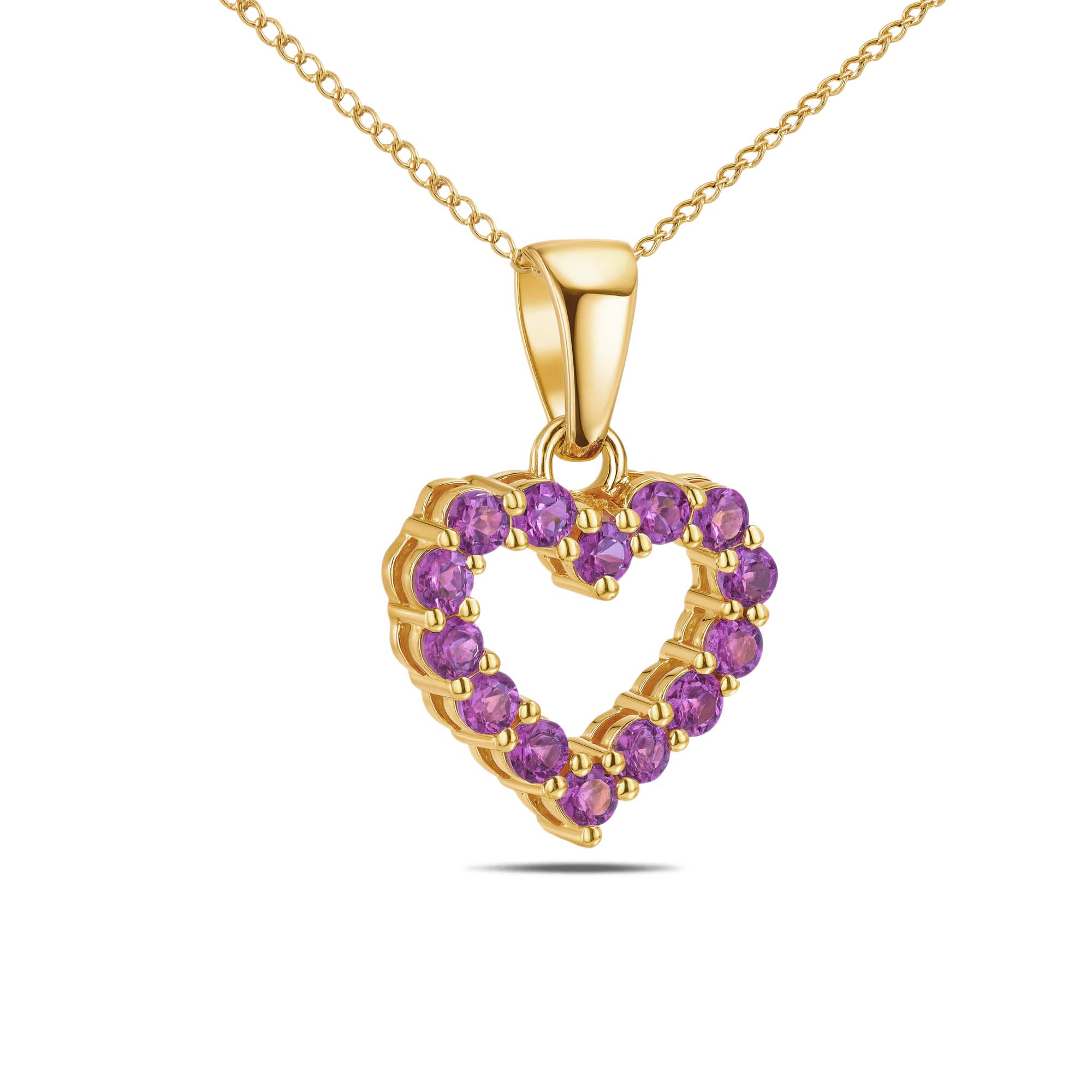 Rhodolite Garnet Round Pendant with Prong Setting