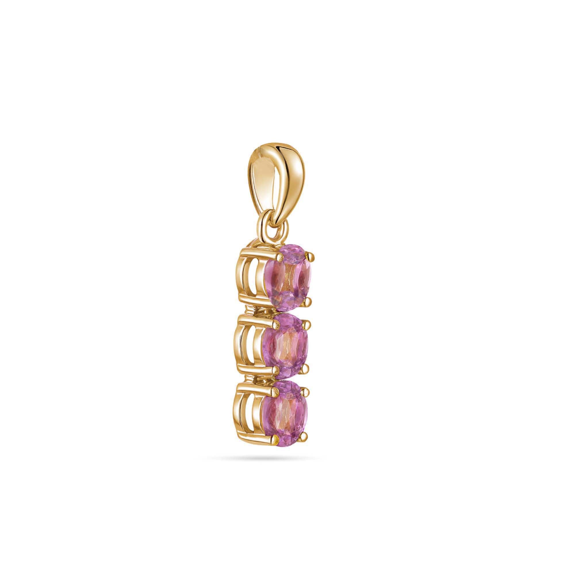Rhodolite Garnet Marquise Pendant with Prong Setting