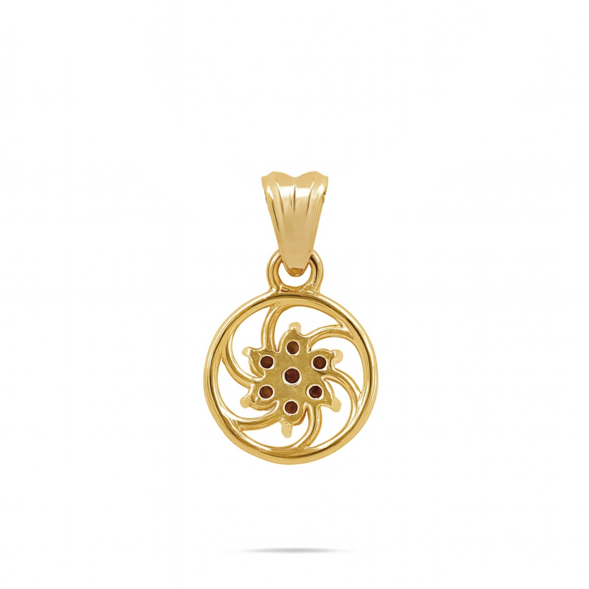 Rhodolite Garnet Round Pendant with Prong Setting